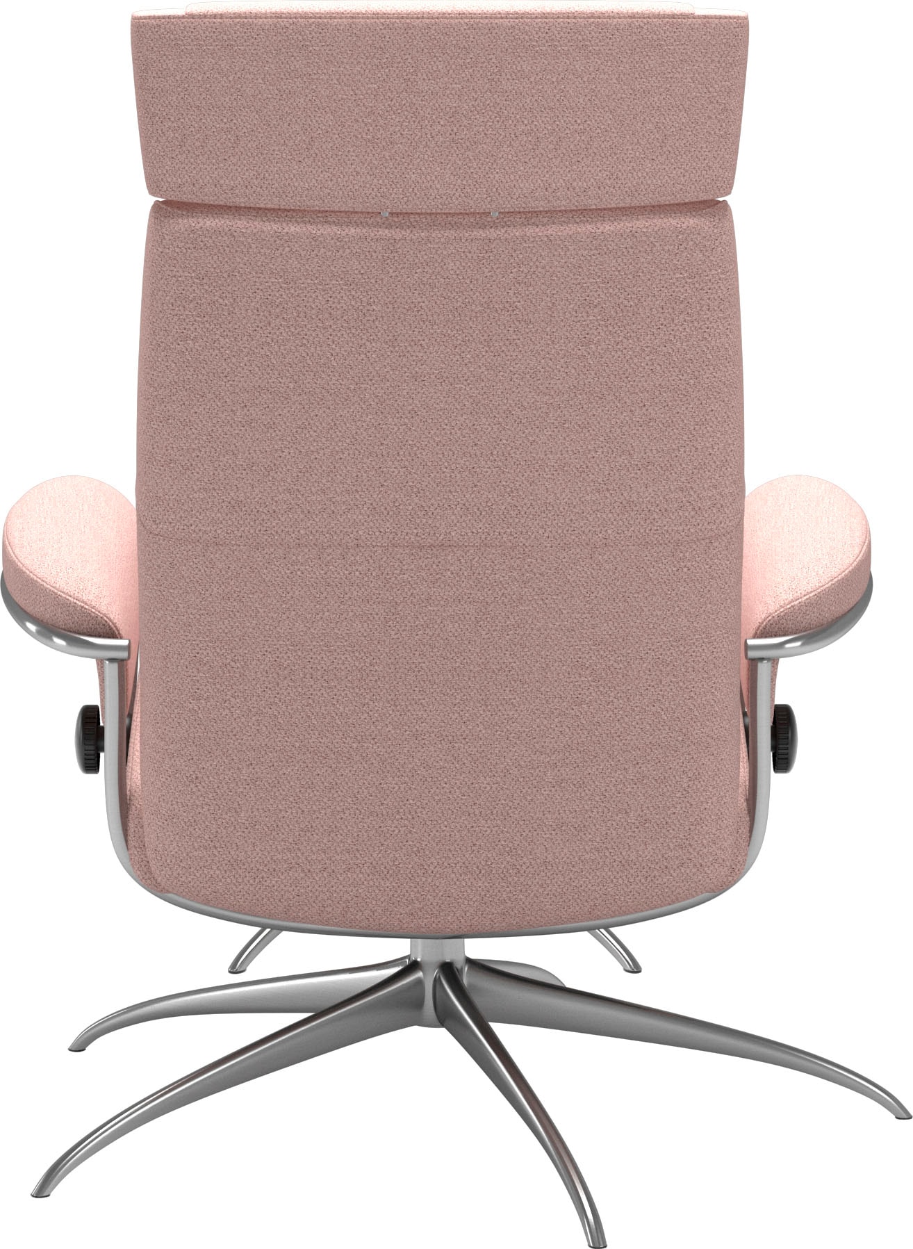 Stressless® Relaxsessel »Paris«, (Set, Relaxsessel mit Hocker), mit Hocker, Low Back mit Kopfstütze, mit Star Base, Gestell Chrom