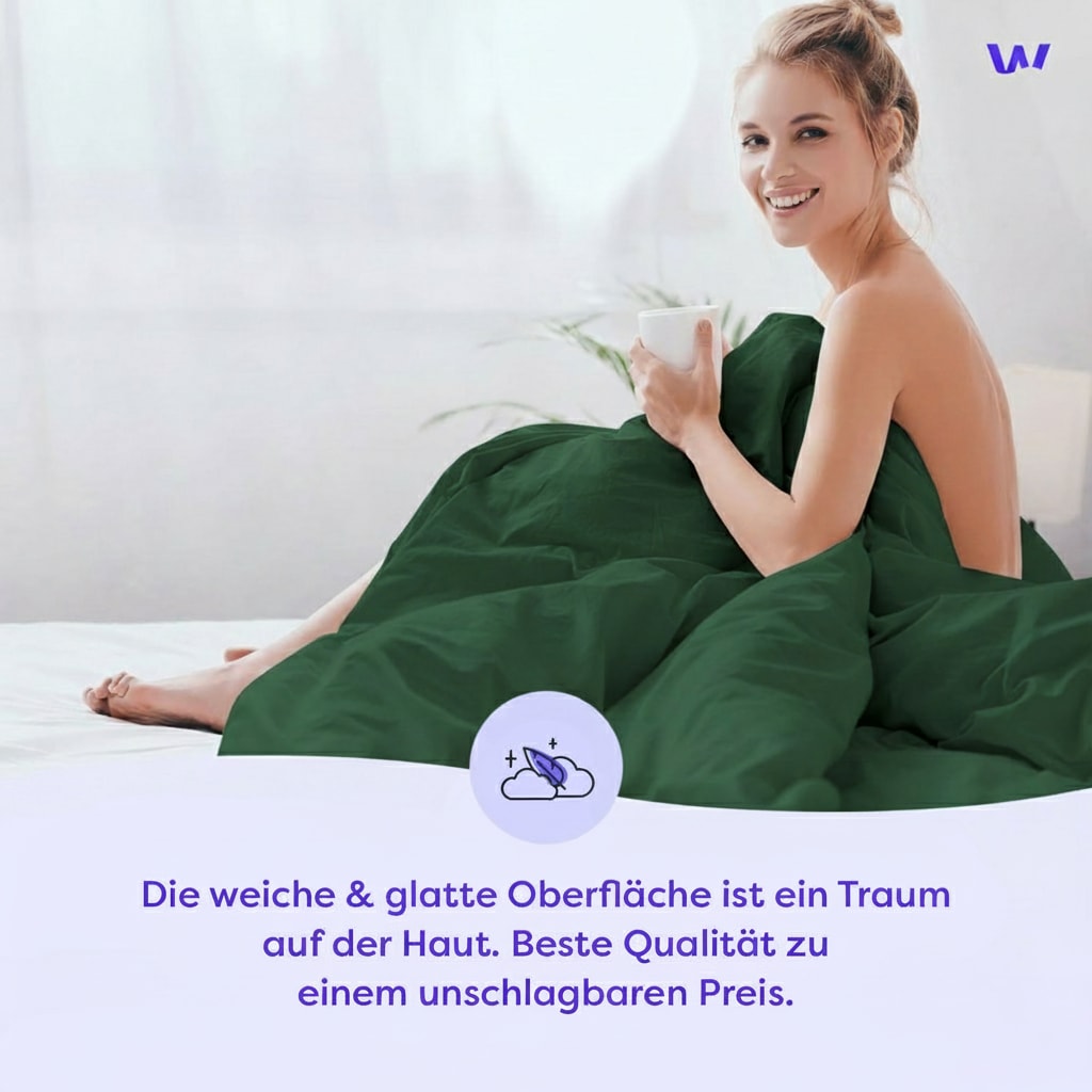 Wolkenfeld Kissenbezug »Renforcé Kissenbezug Baumwolle - Natürlich weiches Schlafgefühl« Größe 80x80, 40x80 und 70x90 cm; versteckter Reißverschluss