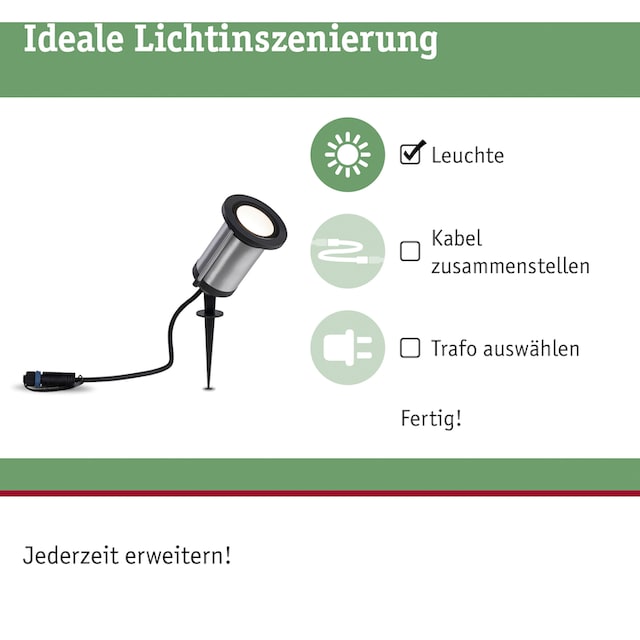 Paulmann LED Gartenstrahler »Plug & Shine«, 1 flammig-flammig, 3000K 24V  IP65 Anthrazit kaufen | BAUR