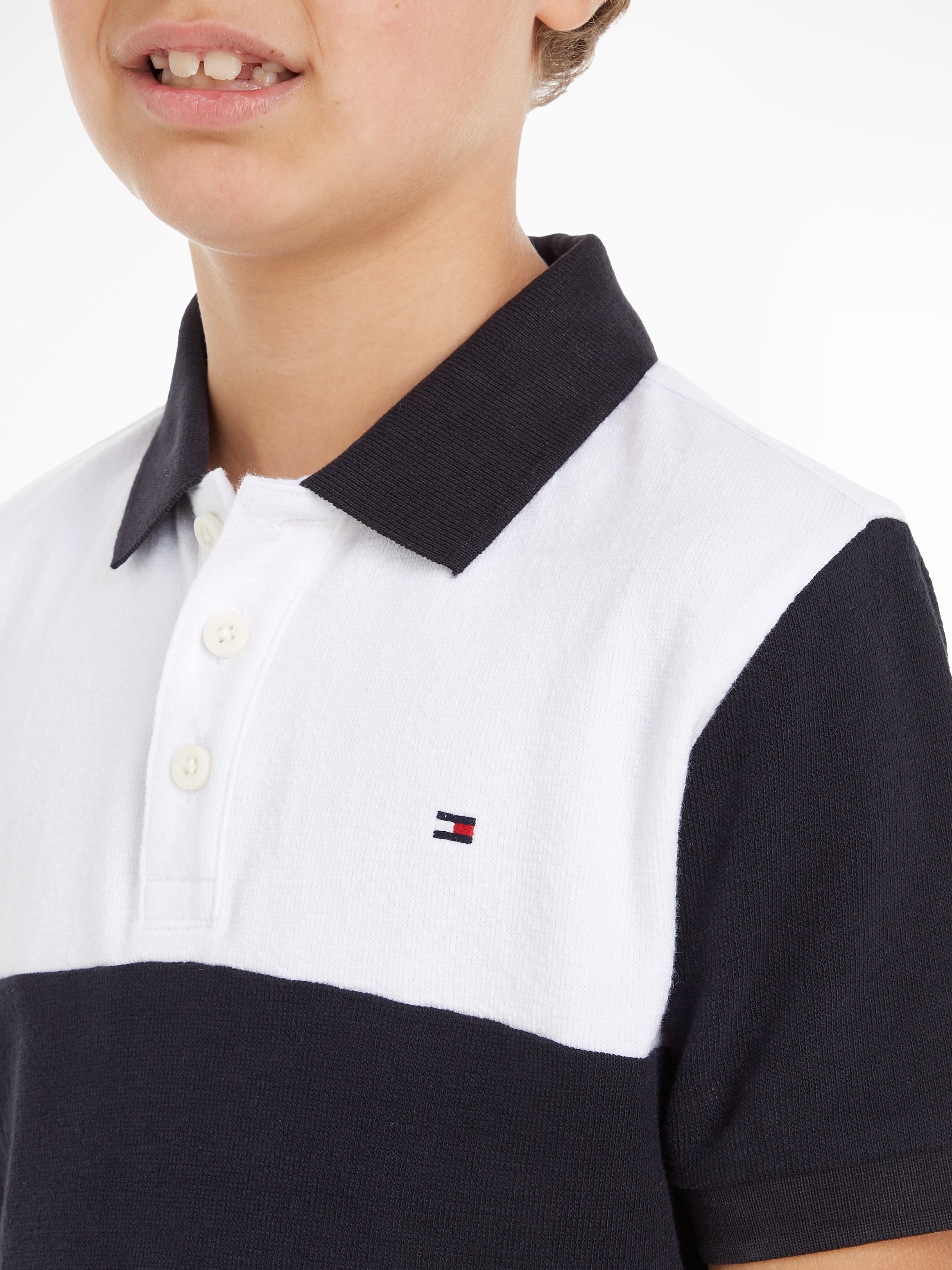 Tommy Hilfiger Poloshirt »CLRBLOCK GLOBAL STRIPE POLO S/S«, mit Streifen in  den typischen Hilfiger Farben kaufen | BAUR