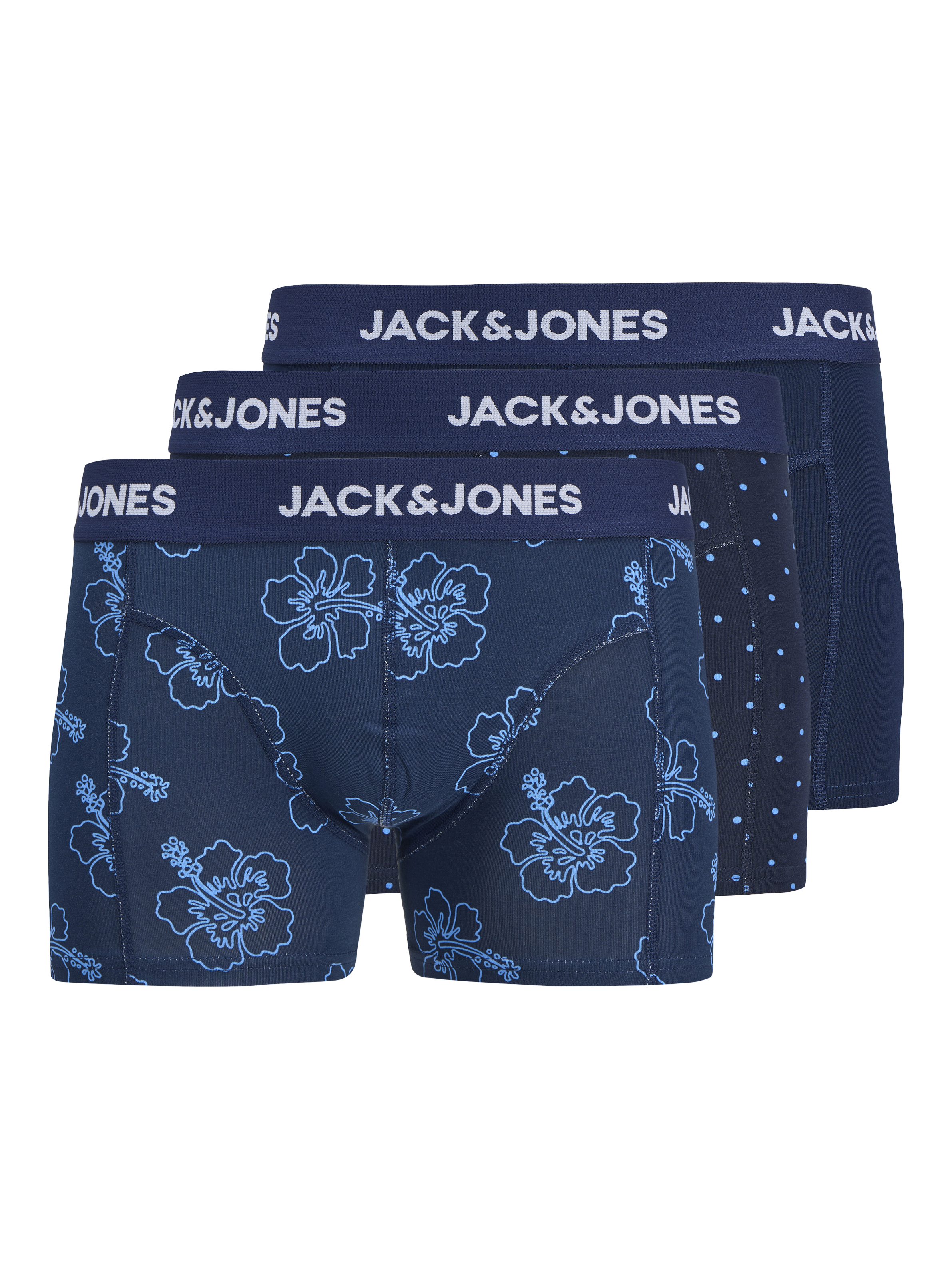 Jack & Jones Trunk "JACANTHONY PRINT TRUNKS 3 PACK NOOS" Packung, 3 Stk. Baumwollmischung, elastischer Bund