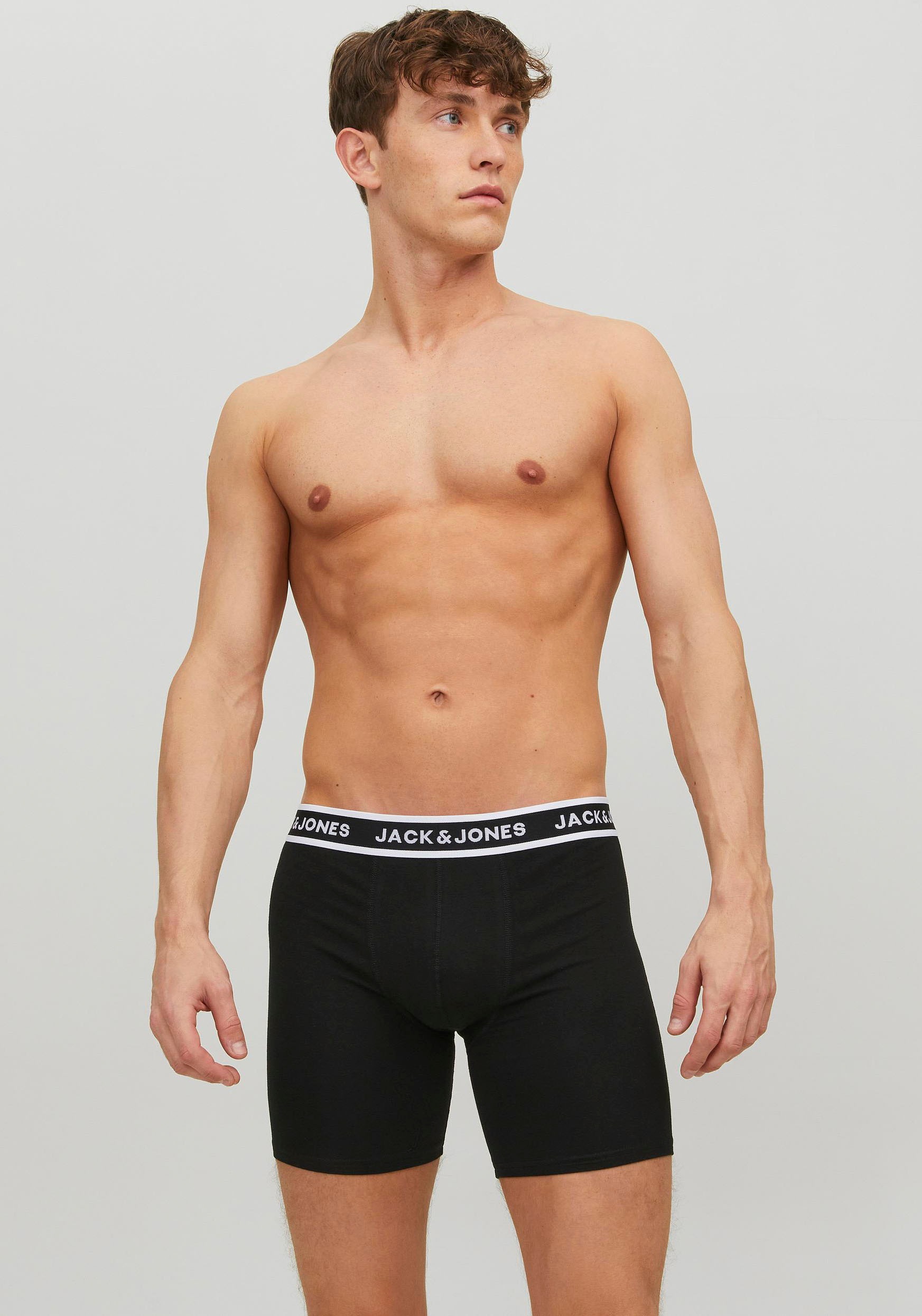 Thumbnail - Jack & Jones Boxershorts "JACSOLID BOXER BRIEFS 3 PACK NOOS" Packung, 3 Stk.