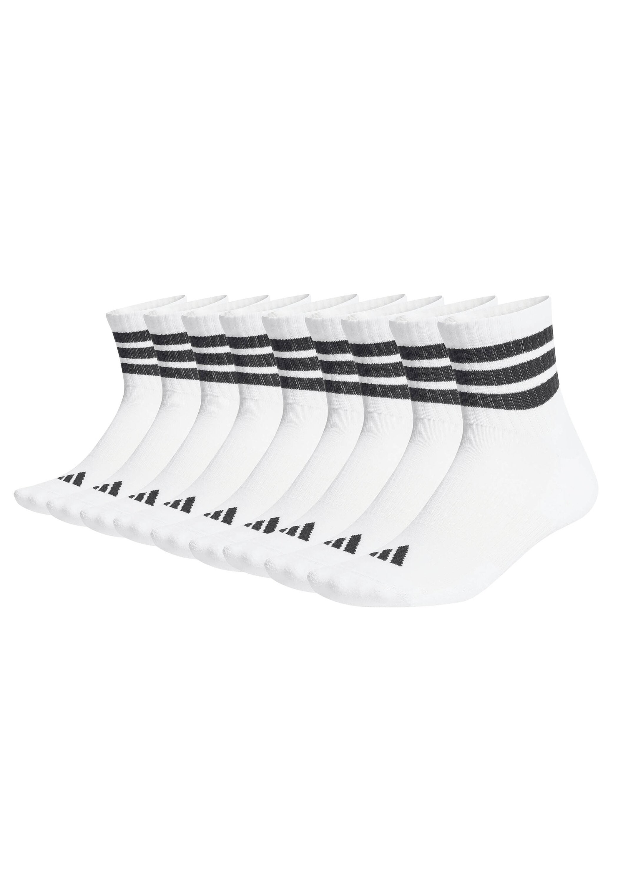 adidas Originals Kurzsocken "Socken 3-Stripes Cushioned Sportswear Mid-Cut Socks 9P 9er Pack" 9 Paar tlg.
