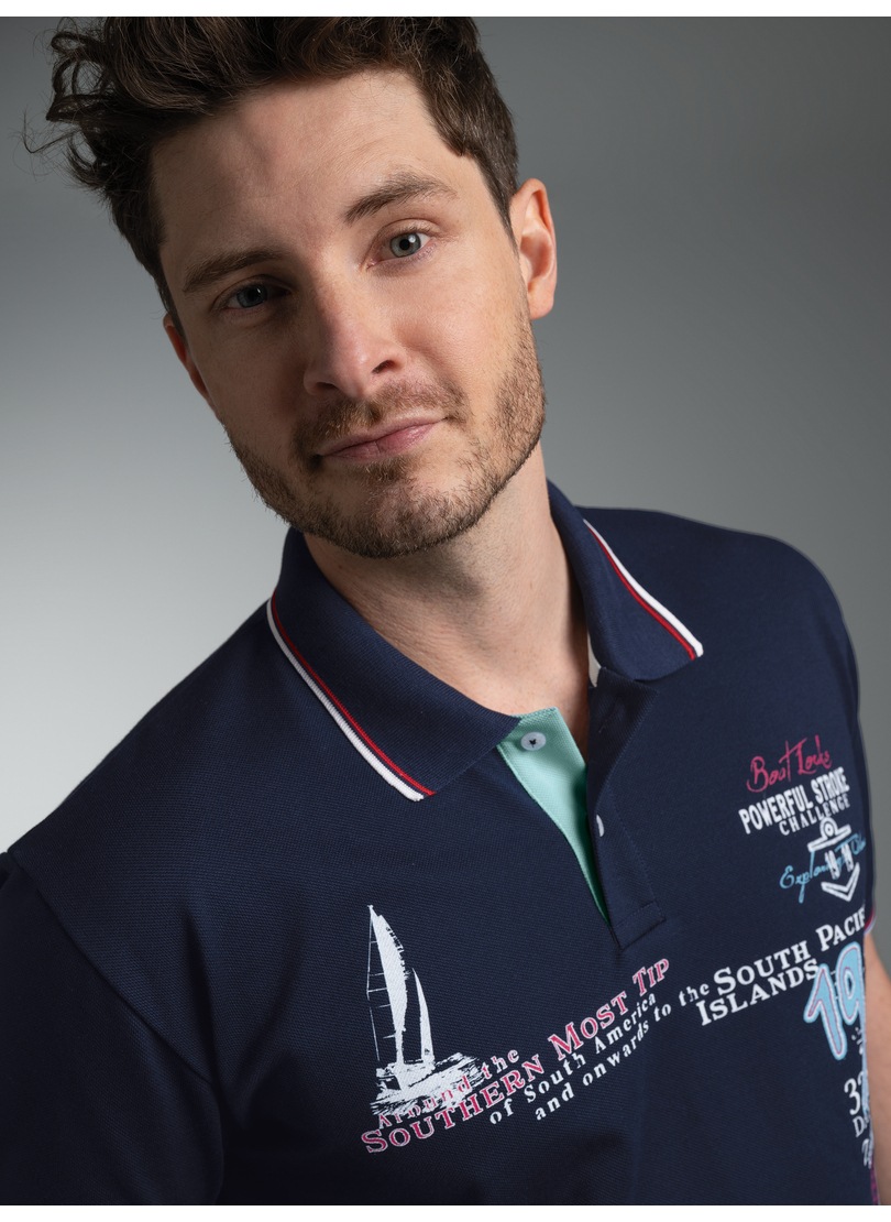 Trigema Poloshirt »TRIGEMA Polo Shirt mit Maritimem Print« 1