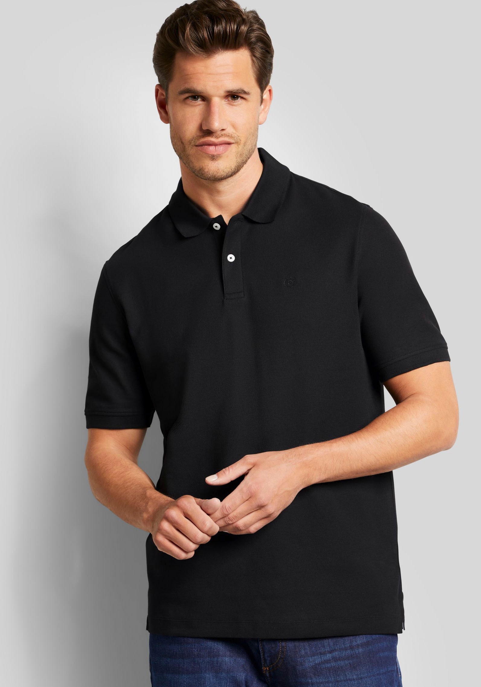 bugatti Poloshirt, mit Logostickerei