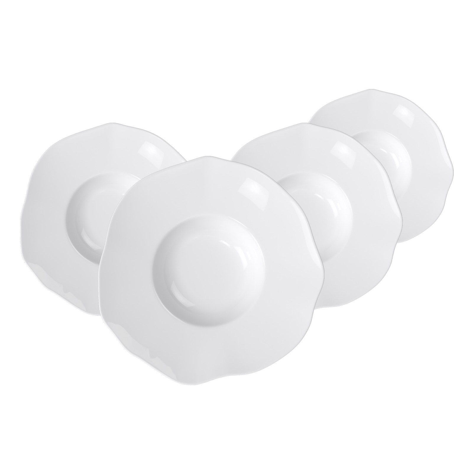 Villeroy & Boch Pastateller "Pastateller Pura ø 28,8 cm 4er Set weiß" Spülmaschinenfest, Mikrowellensicher