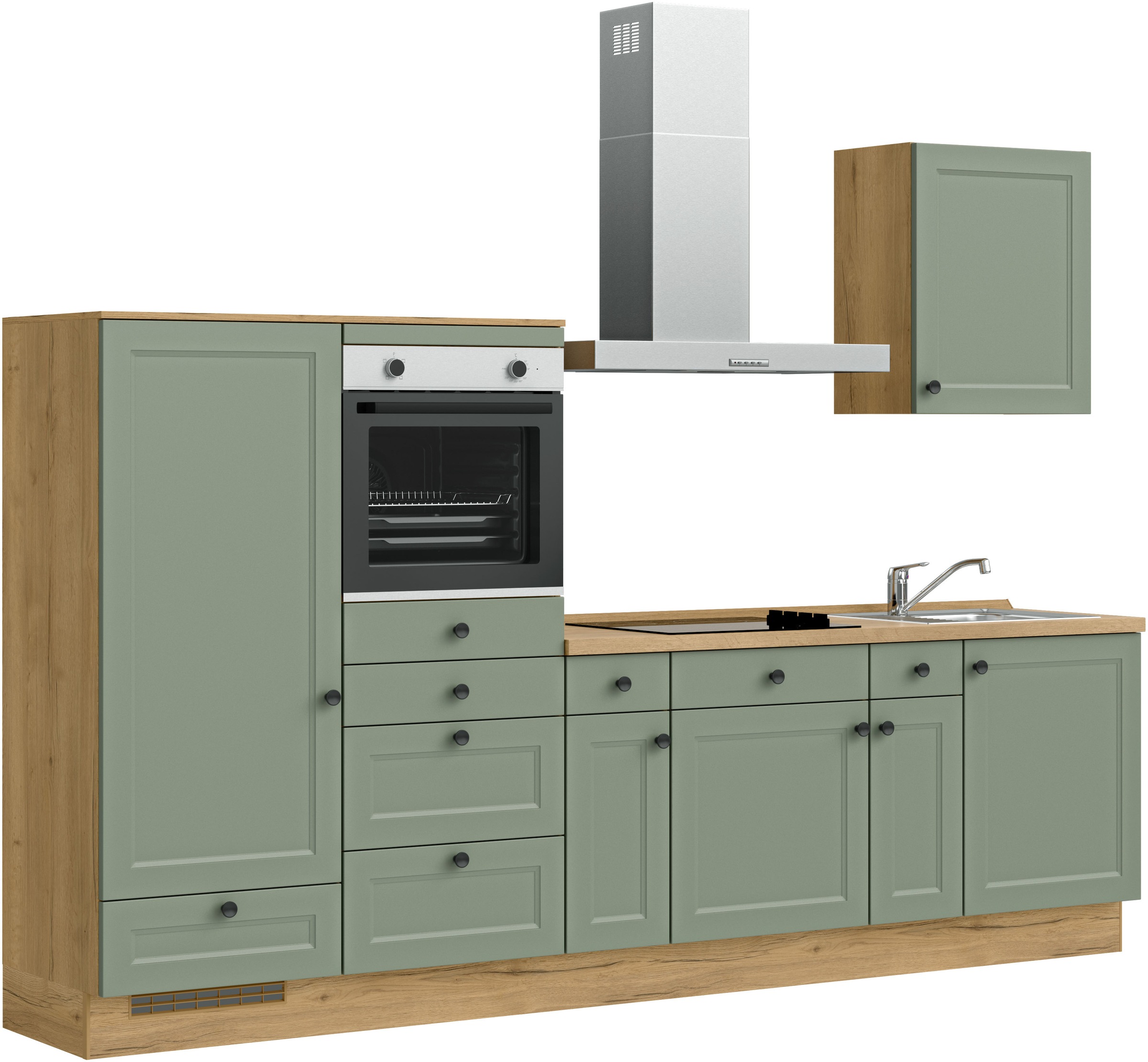 nobilia® Küchenzeile »"Cascada I"«, vormontiert, Ausrichtung wählbar, Breite 300 cm, wahlw. mit E-Geräten