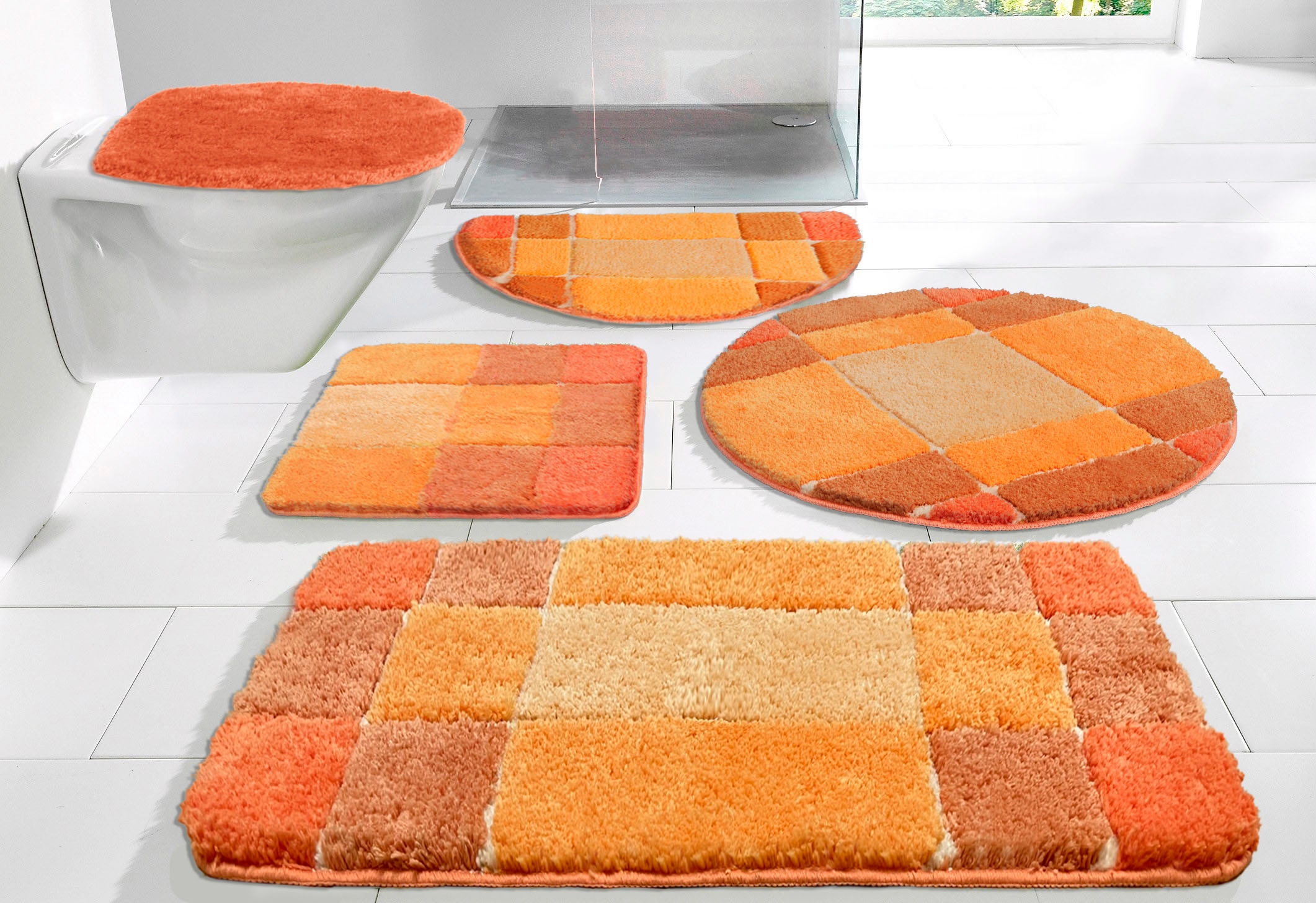 OTTO home Badematte "Pia, Badvorleger, Badezimmer Teppich" Höhe 20 mm rutsc günstig online kaufen