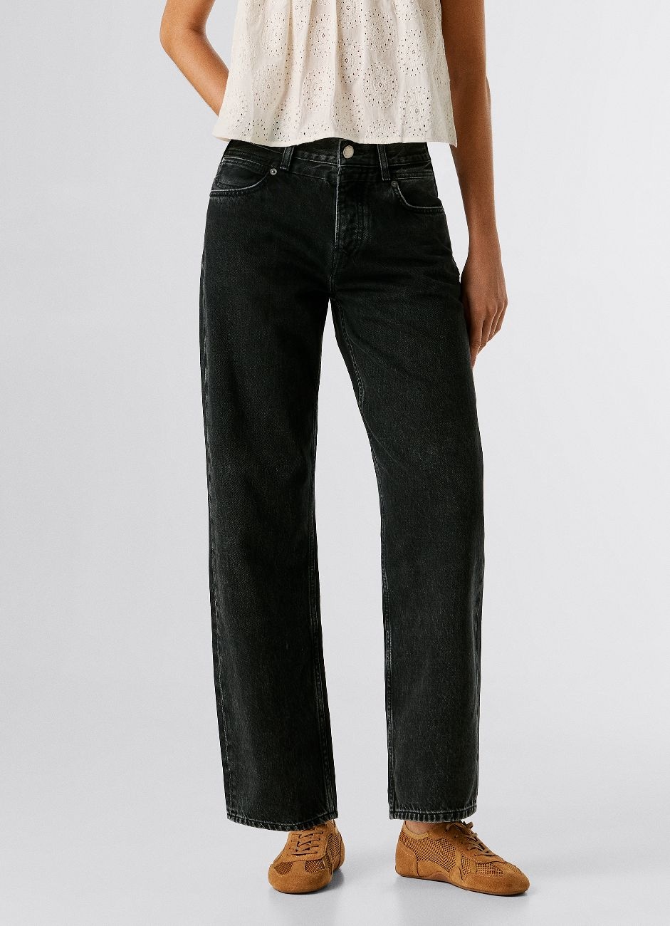 Pepe Jeans 5-Pocket-Jeans "BOYFRIEND JEANS MW CRAFT" mit mittlerem Bund