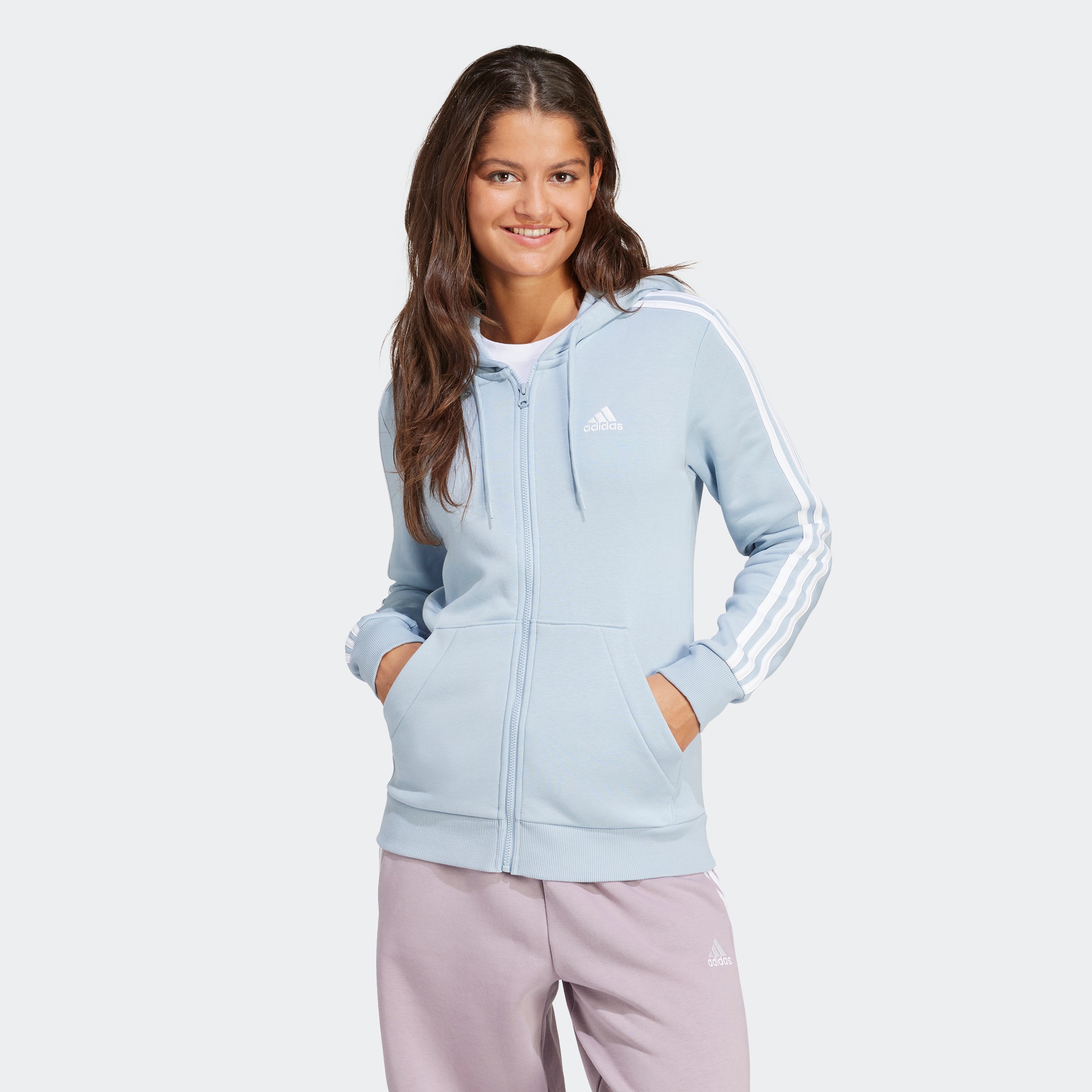 adidas Sportswear Kapuzensweatshirt "ESSENTIALS 3STREIFEN KAPUZENJACKE" günstig online kaufen