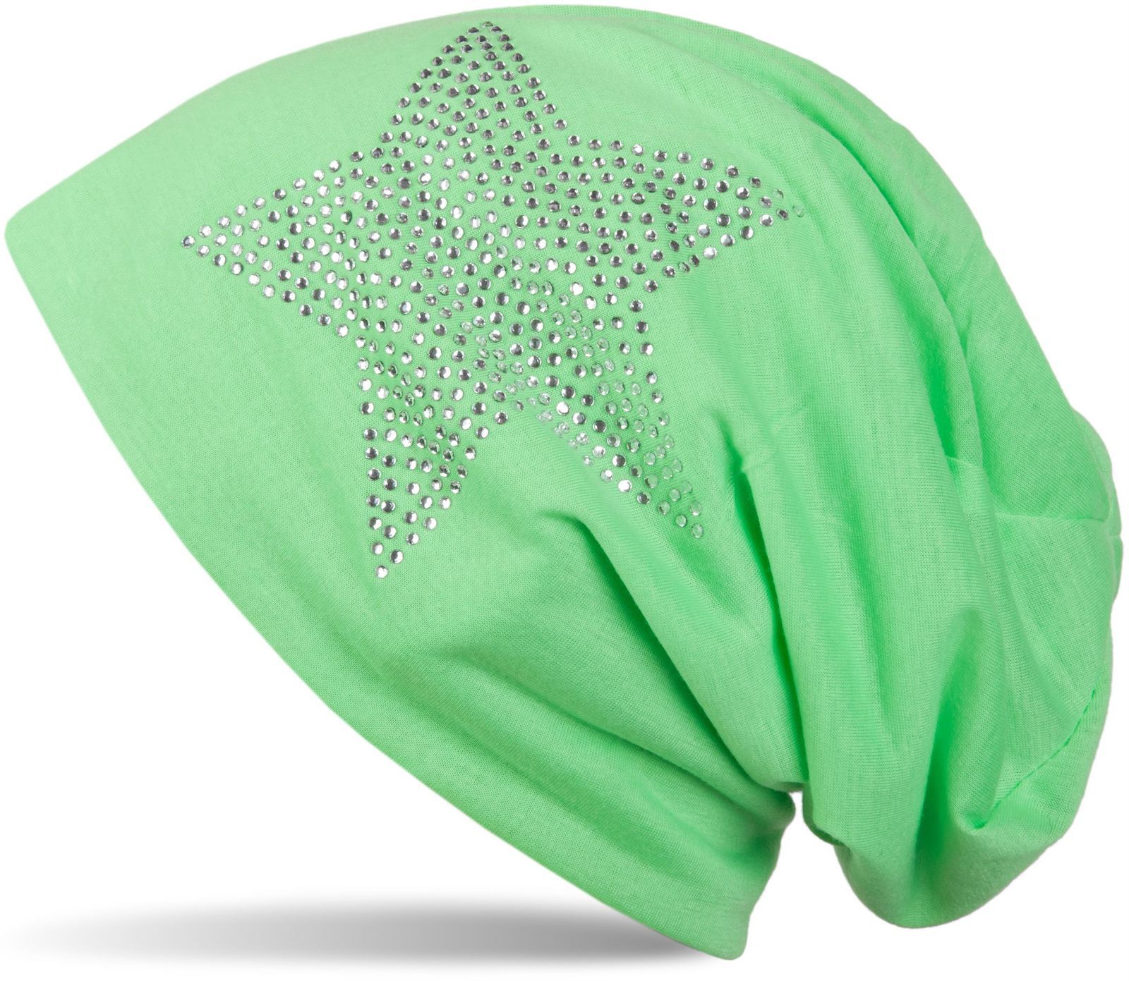 styleBREAKER Beanie "Leichte Beanie mit Strass Stern" 1 Stk.
