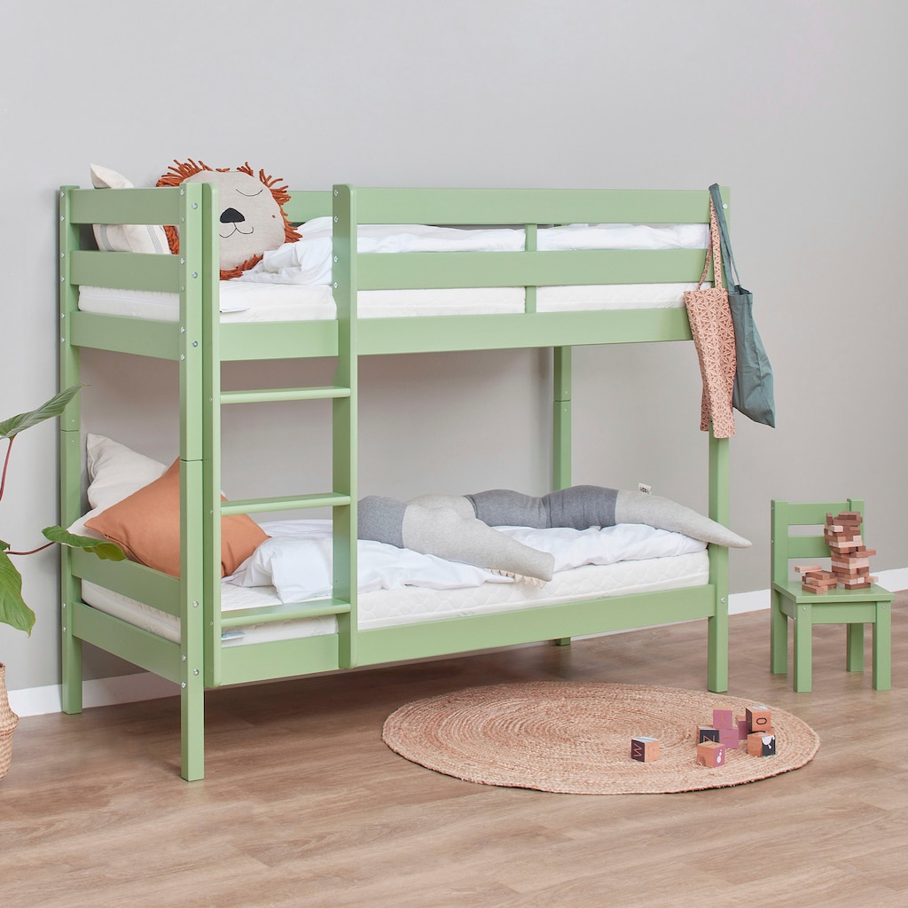 Hoppekids Etagenbett »ECO Comfort Kinderbett 90x200 oder 70x160 aus Massivholz in 4 Farben«