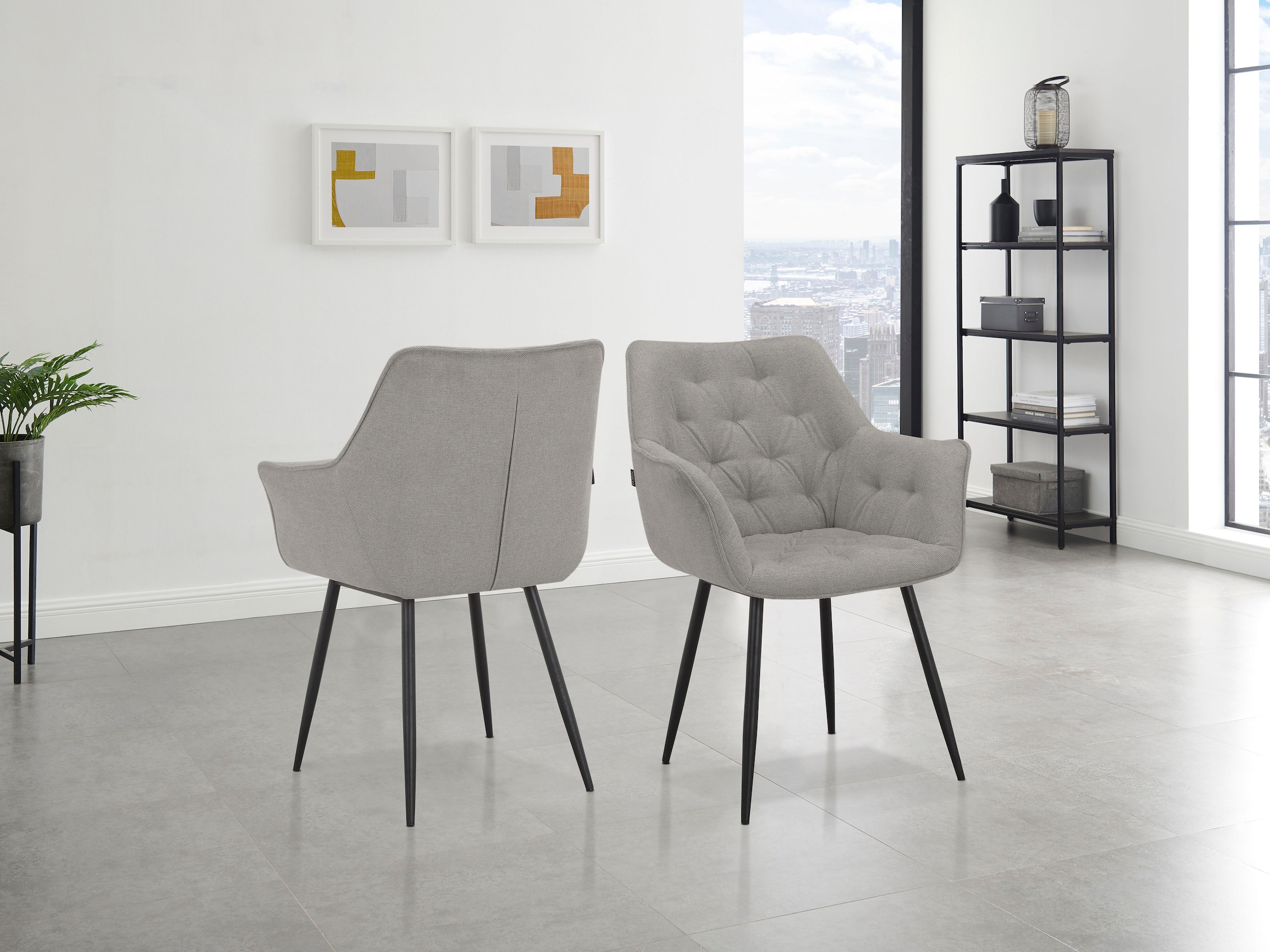 INOSIGN Esszimmerstuhl »Jaciara«, 2 St., Webstoff, im 2er Set erhältlich, Sitz und... kaufen