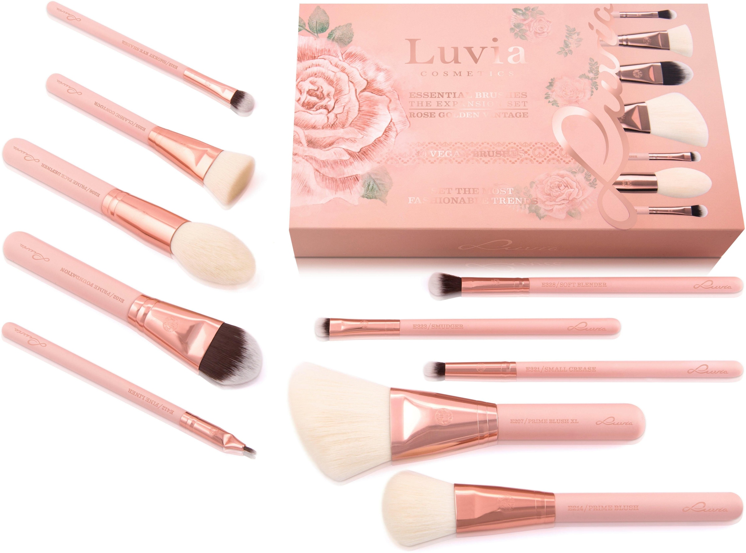 Kosmetikpinsel-Set »Essential Brushes - Expansion Set - Rose Golden Vintage«, (10 tlg.)