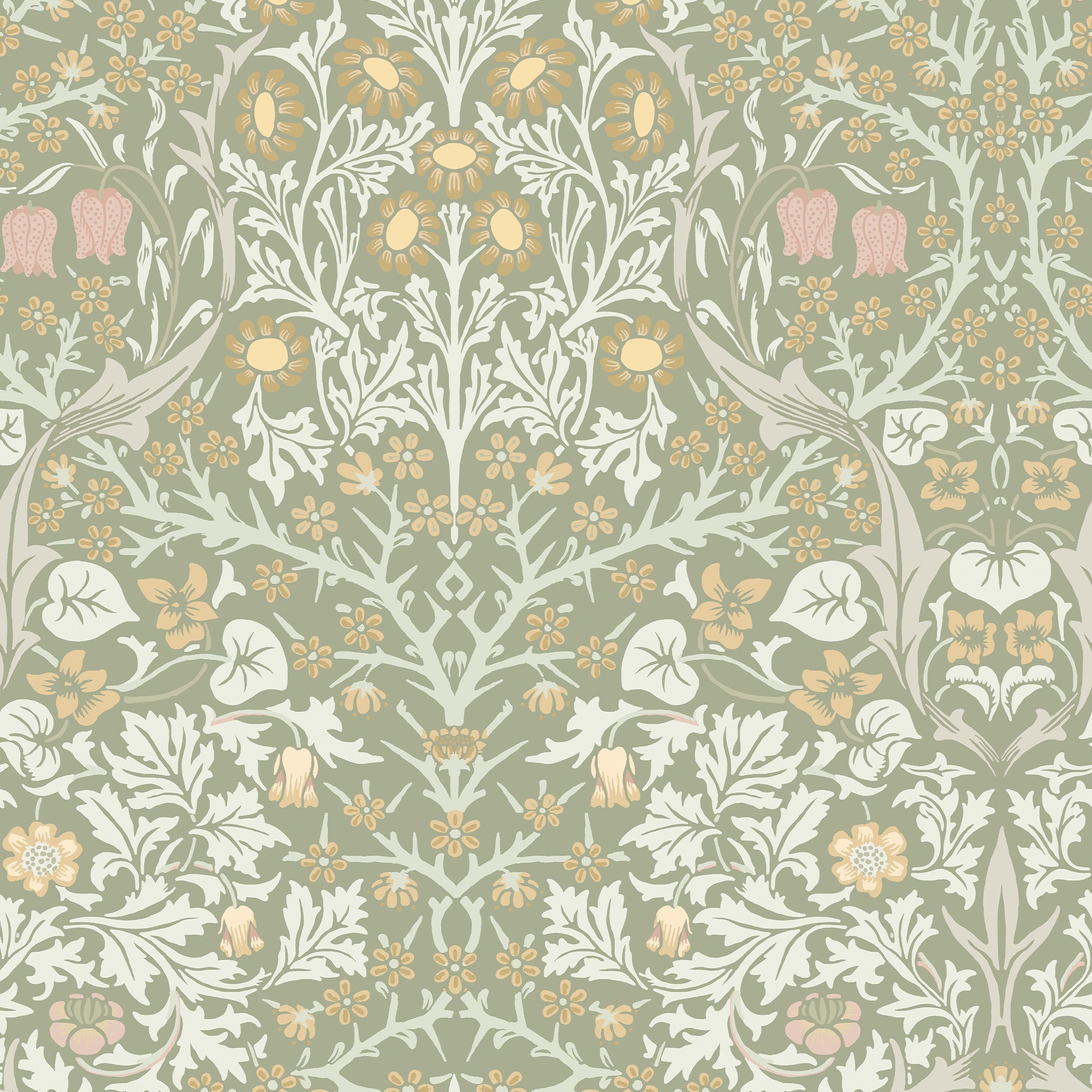 Thumbnail - WILLIAM MORRIS AT HOME Vliestapete "Blackthorn" Retro glatt Designer Tapete, 10mx52cm (ca. 5m2)