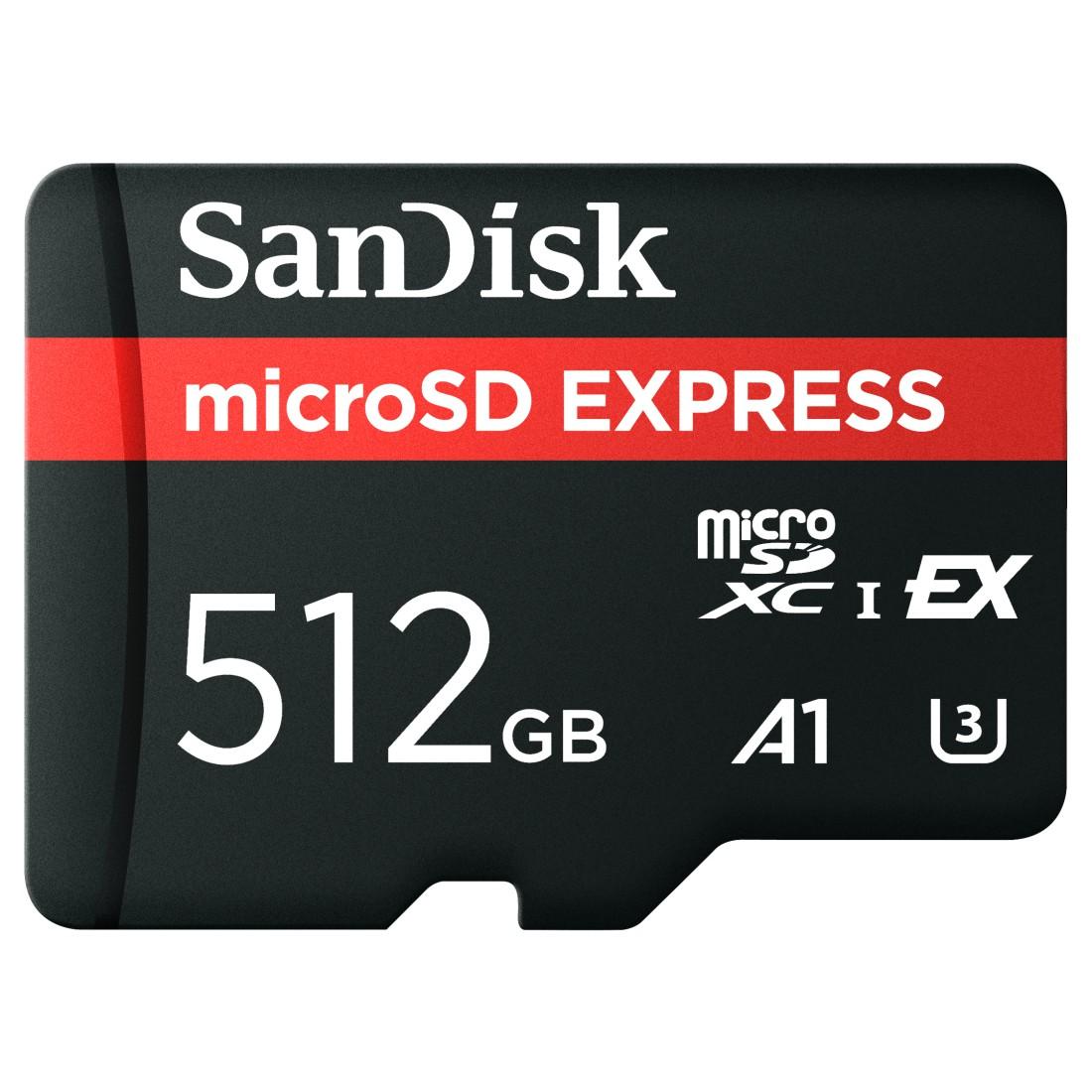 SANDISK Speicherkarte "microSDXC Express funktioniert mit Nintendo Switch 2", 512 GB, schwarz, Speicherkarten