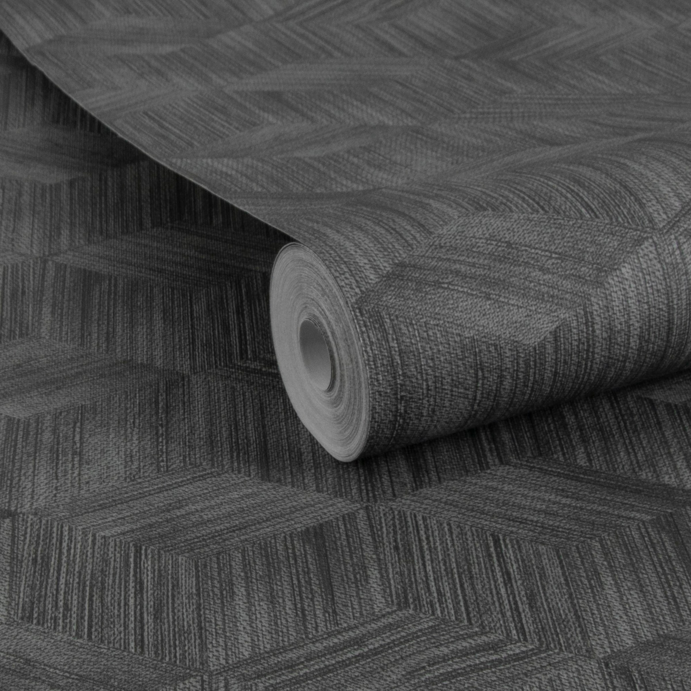Superfresco Easy Vliestapete »Superfresco Easy Vliestapete RATAN DARK Grau«, 3D-Optik, Superfresco Easy Vliestapete RATAN DARK Grau
