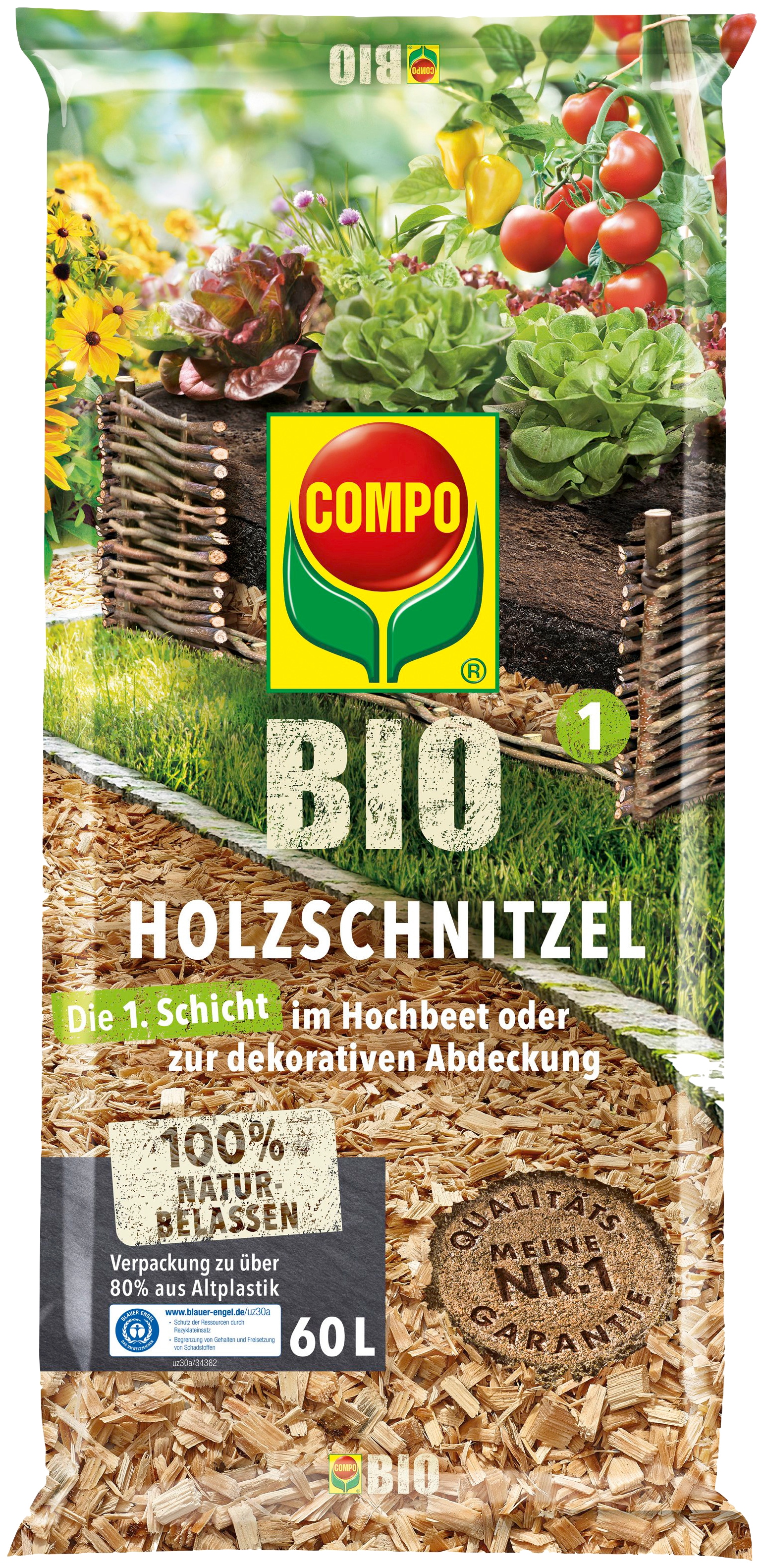 Compo Gartenbau-Substrat » BIO« Holzschnitze...