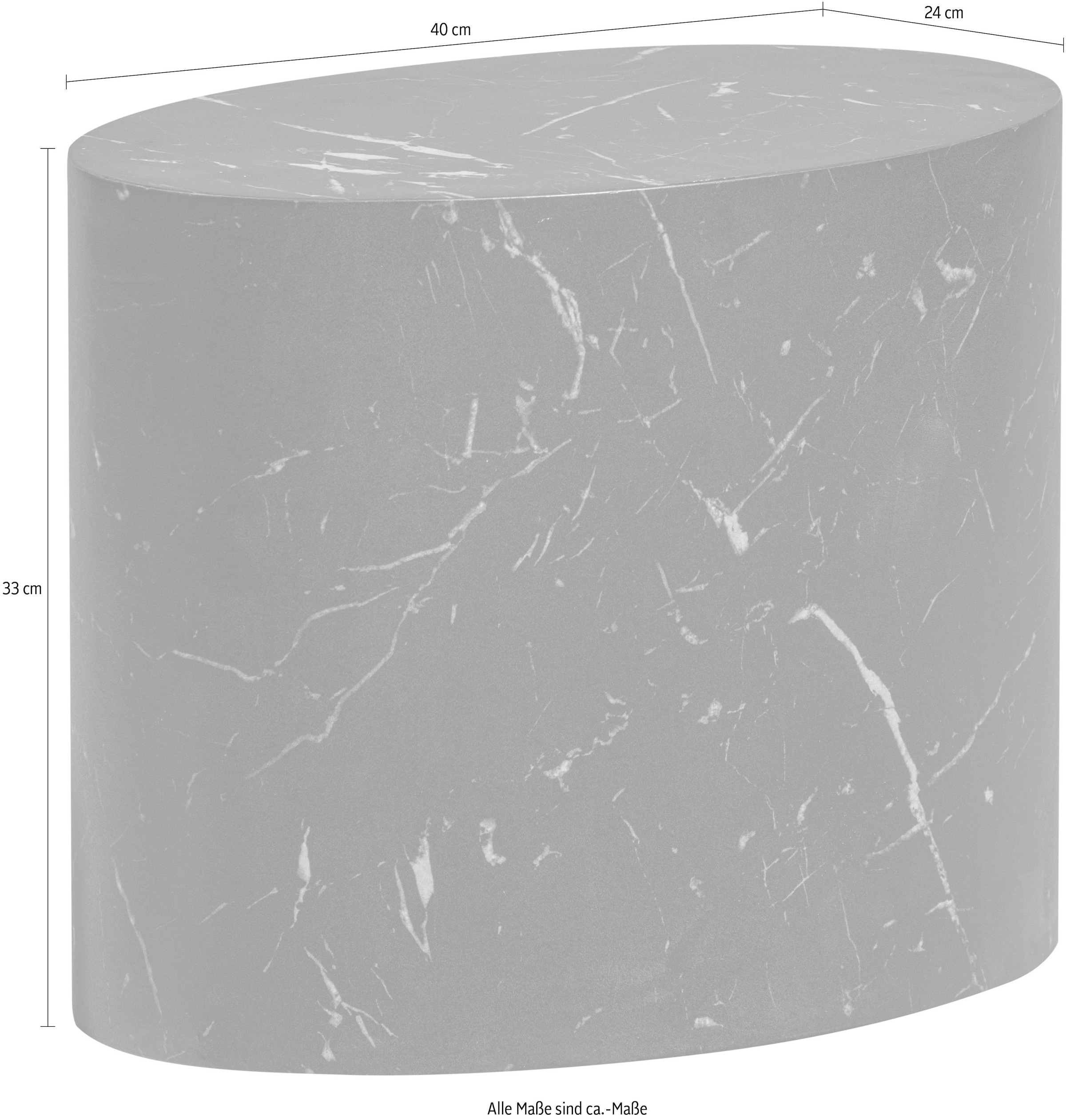 WOOOD Couchtisch »Quint«, mit 3D-Effekt, Marmor-Look, H 40 cm x B 48 cm
