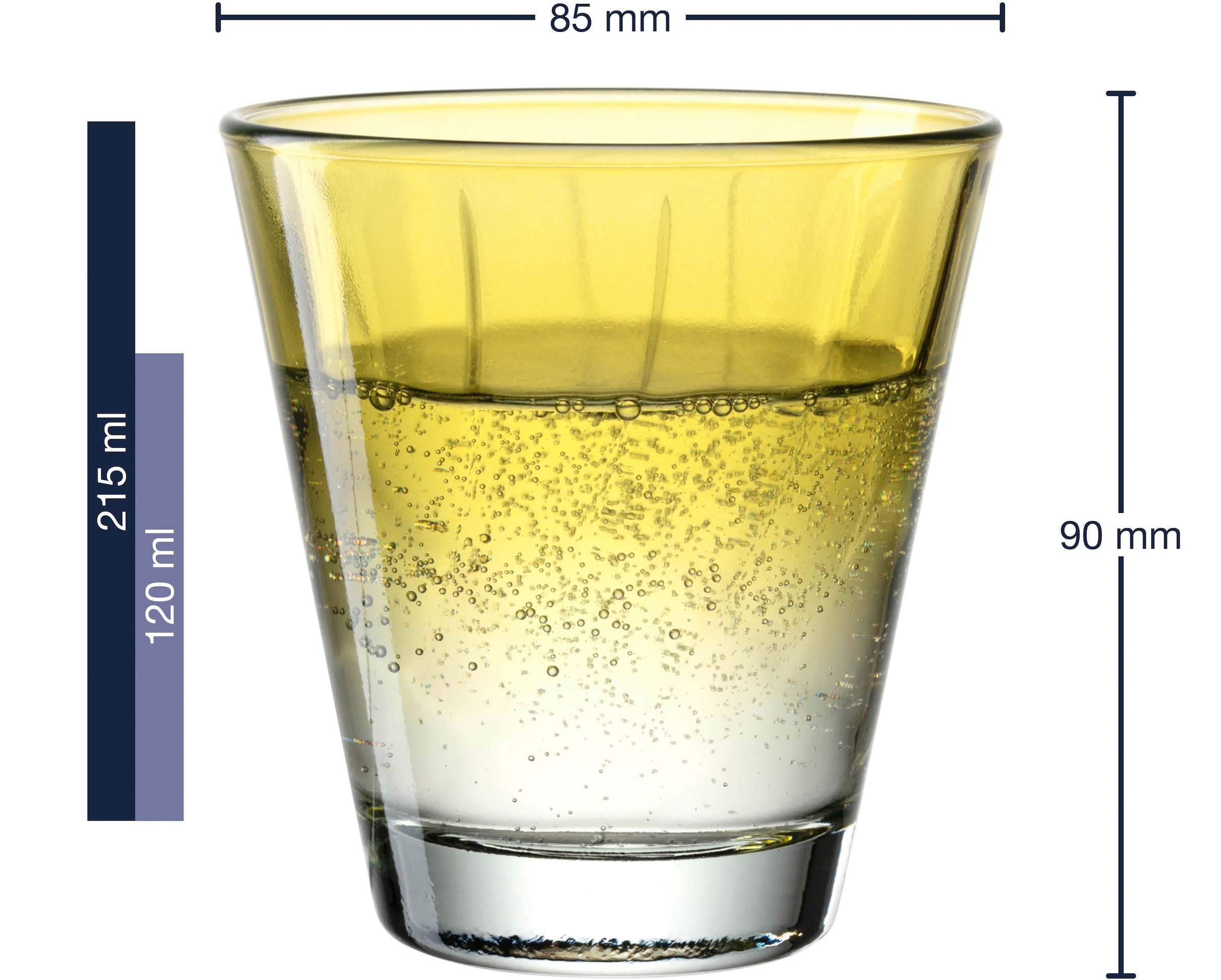 LEONARDO Gläser-Set »Trinkglas, TWIST, 215 ml, 4er-Set«, (Set, 4 tlg.), Whiskybecher, spülmaschinengeeignet