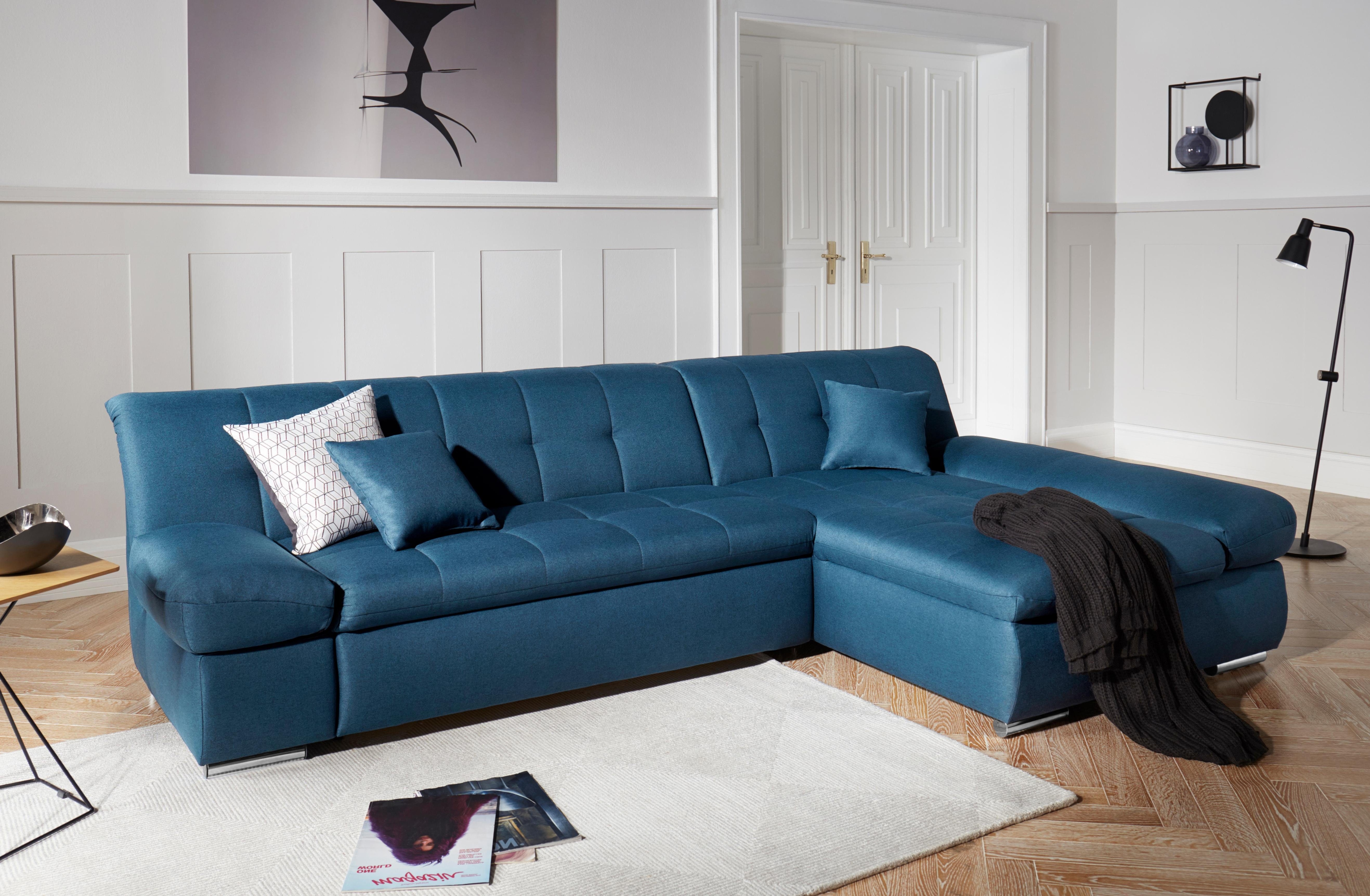 DOMO collection 1100000002199 "MONA 297x173 cm, modern und komfortabel" whlw. mit Bettfunktion, L-Form