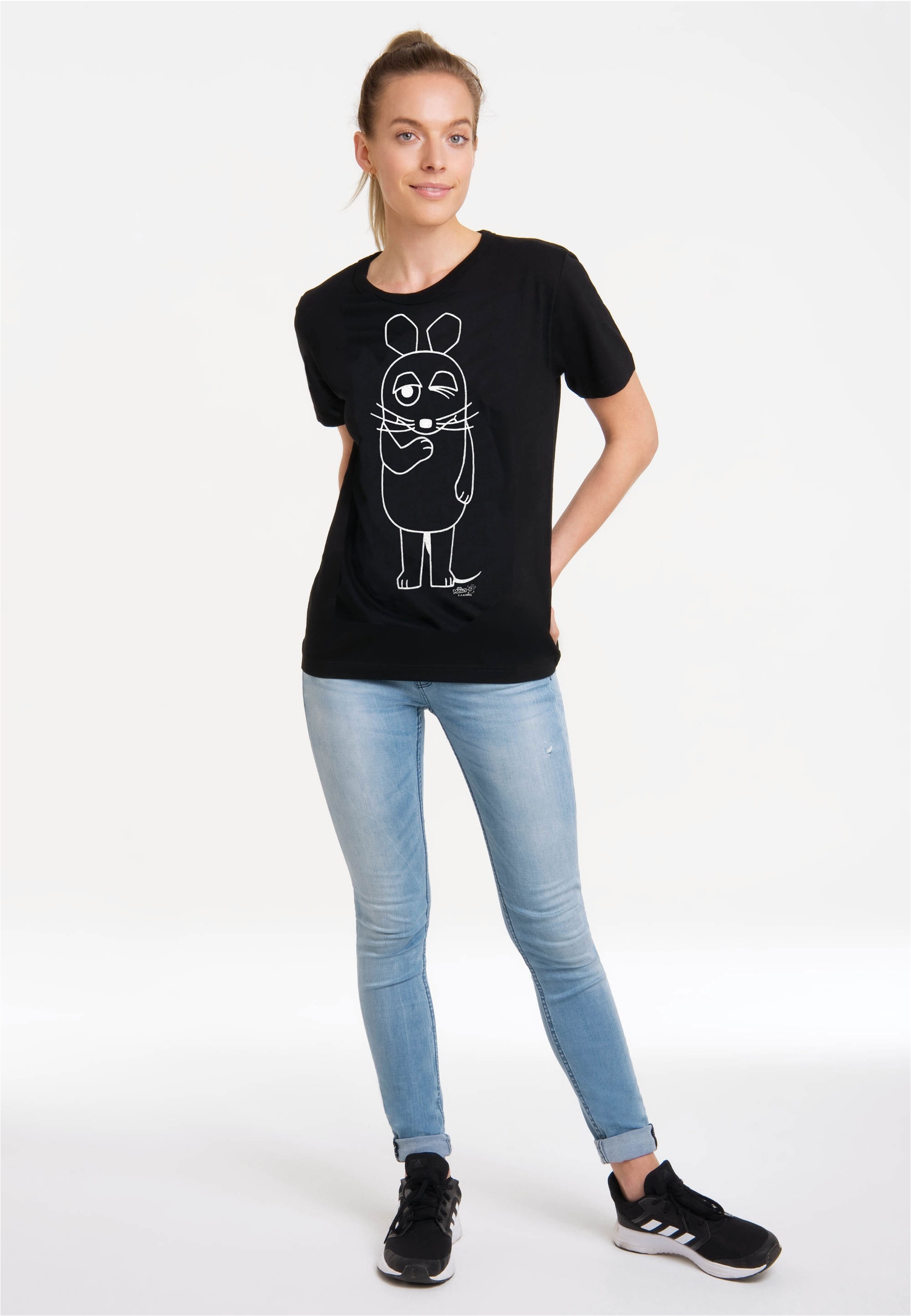 LOGOSHIRT T-Shirt "Maus - Outline" mit coolem Print günstig online kaufen