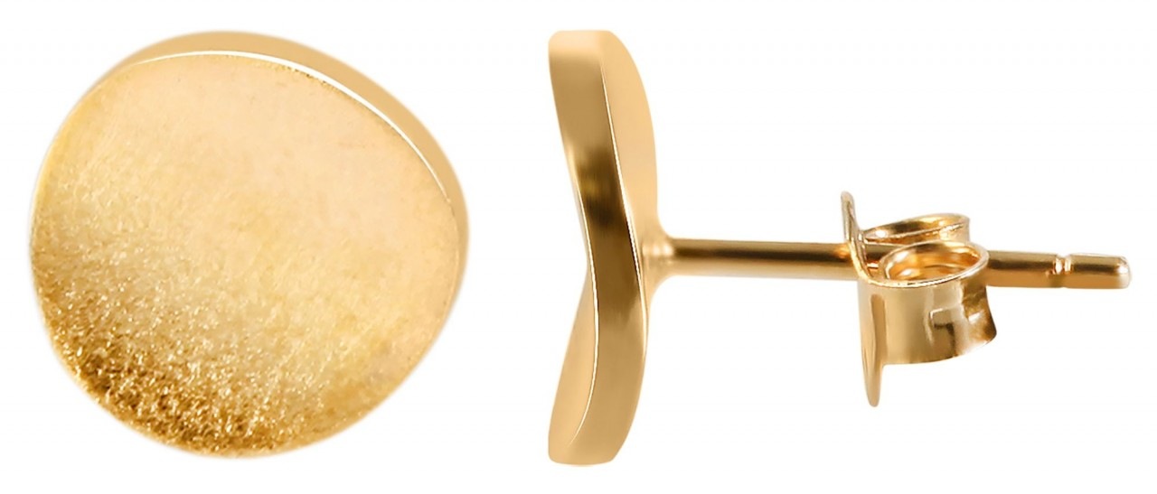 Adelia´s Paar Ohrhänger »Damen Ohrstecker aus mattem 925 Sterling Silber Ø 10 mm«