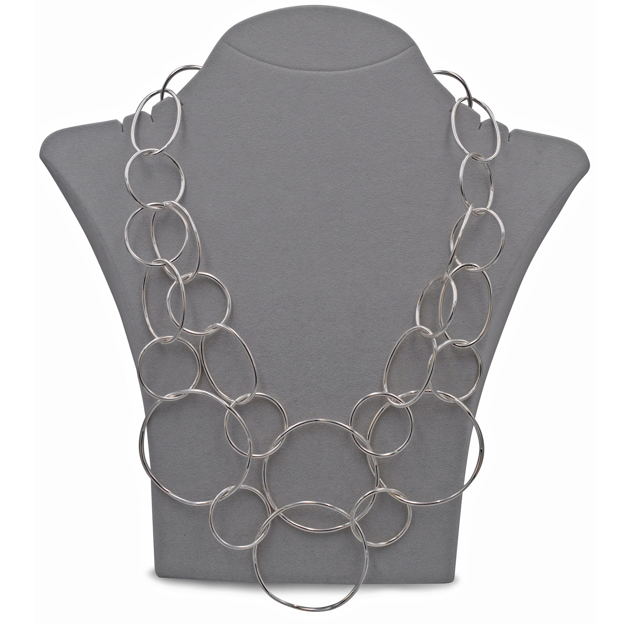 Steuer Collierkettchen »Collier aus Ringen rhodiumfarben«