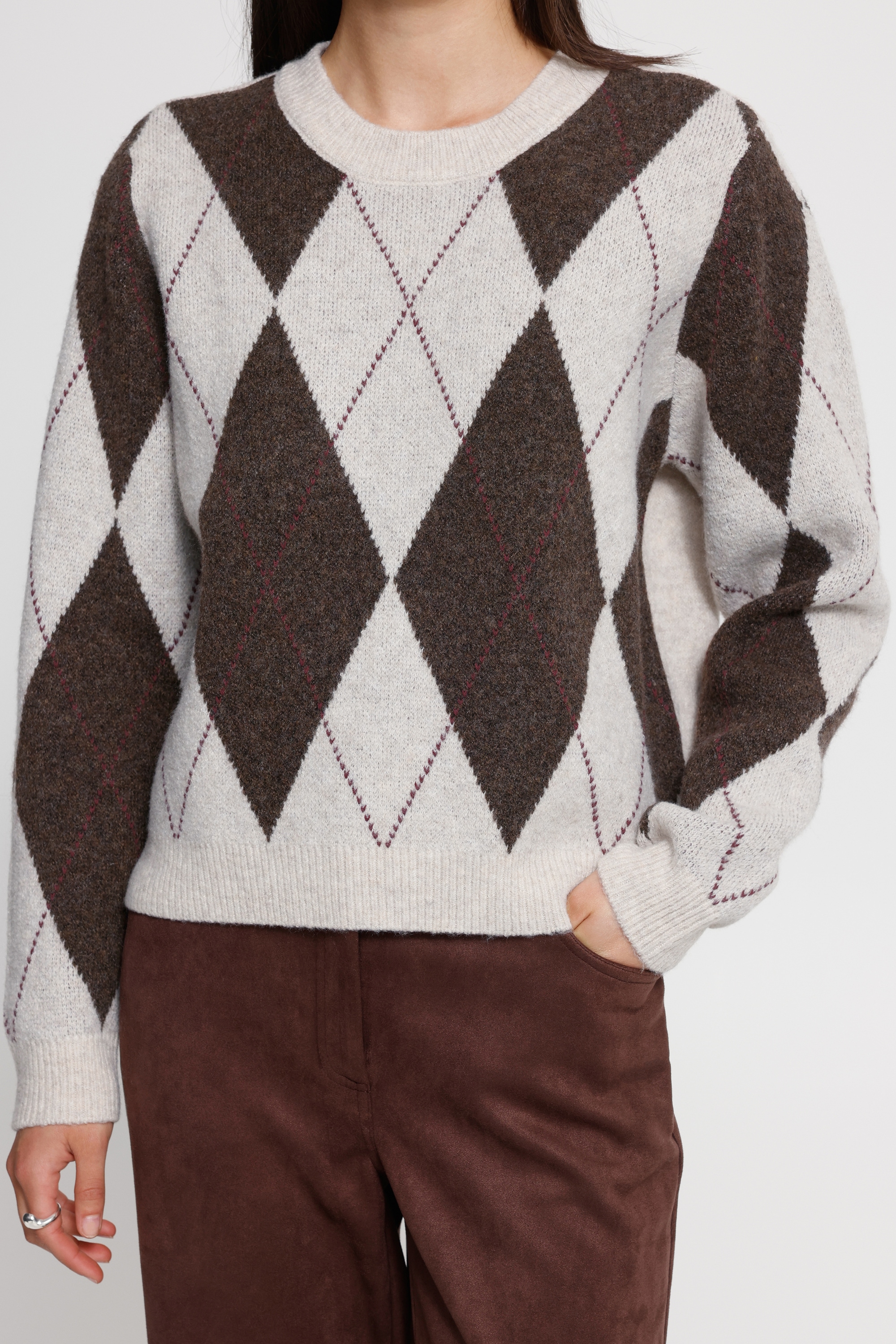 Ichi Strickpullover »Damen Langarm IHFENSTER«