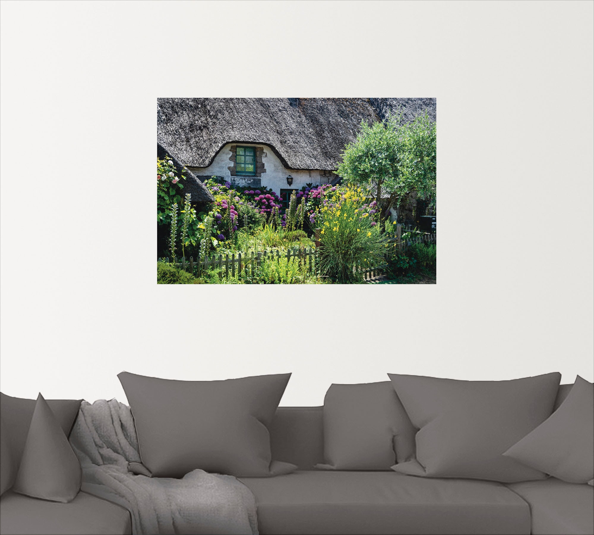 Artland Wandfolie »Altes Landhaus im Norden Frankreichs«, Gartenbilder, (1 St.), selbstklebend