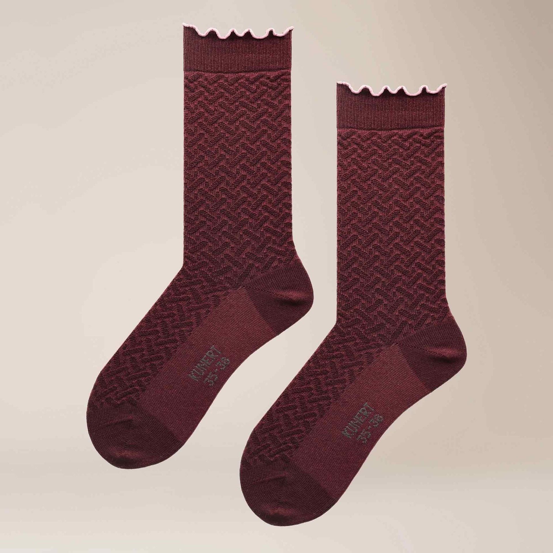 KUNERT Socken "Socke Fantastic Structure" Socken mit Merinowolle