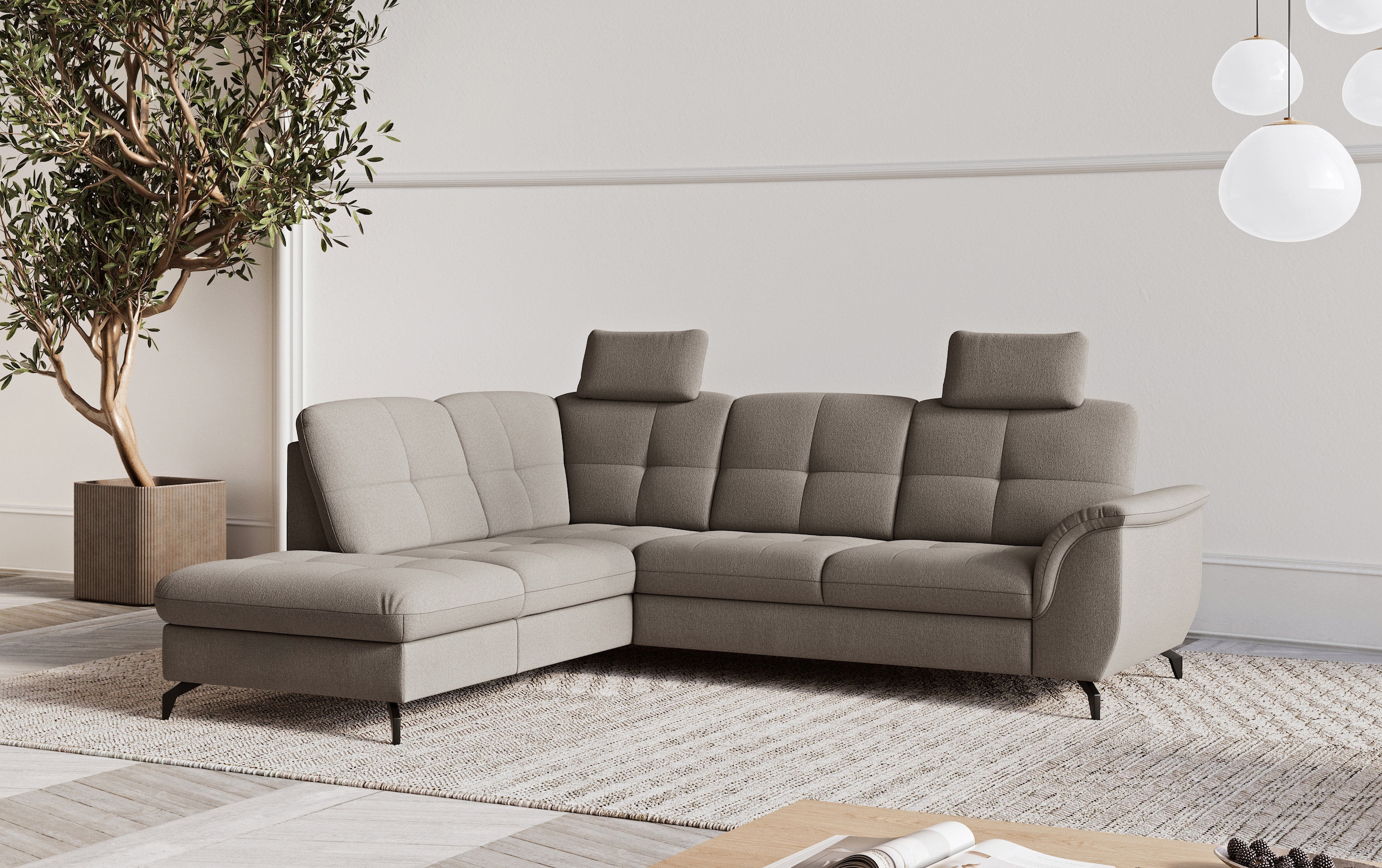sit&more Ecksofa "Zora" wahlweise mit Schlaffunktion und Bettkasten