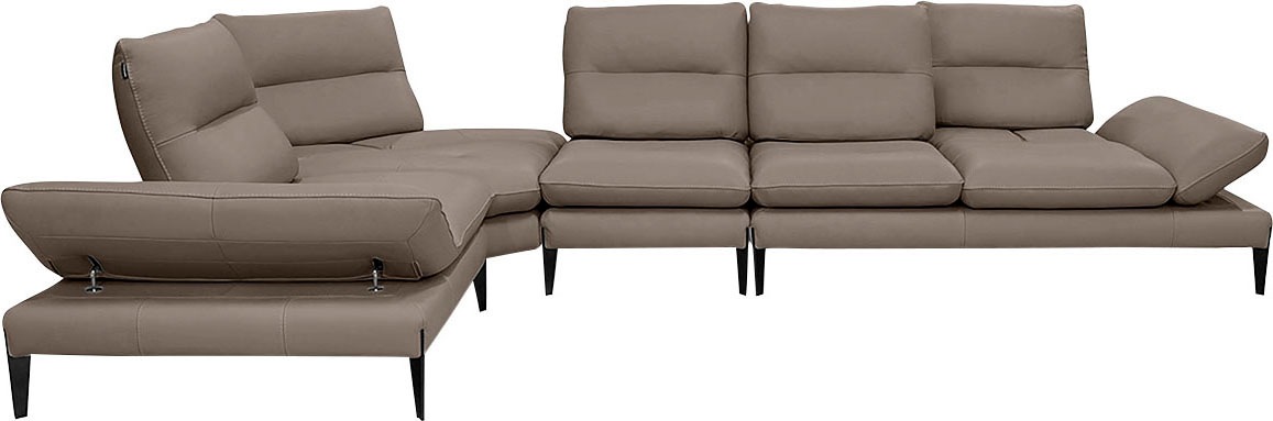 Nicoletti Home Ecksofa "Monnalisa", Breite 376 cm, mit Sitztiefen- und Arml günstig online kaufen