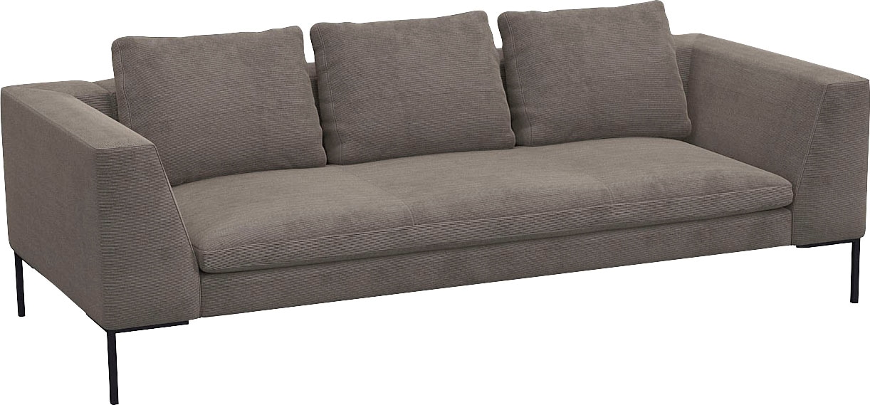 FLEXLUX 3-Sitzer »Loano, superbequemer Sitzkomfort durch Kaltschaum im Sitz«, modernes Sofa, frei im Raum stellbar, lose Kissen