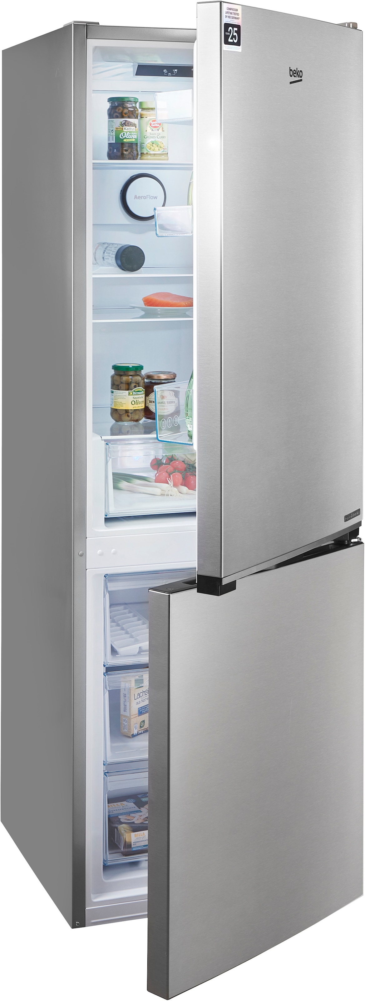 BEKO "B5RCNA346HXB" 179,6 cm hoch 59,5 cm breit HarvestFresh™ - längerer Erhalt von Vitaminen