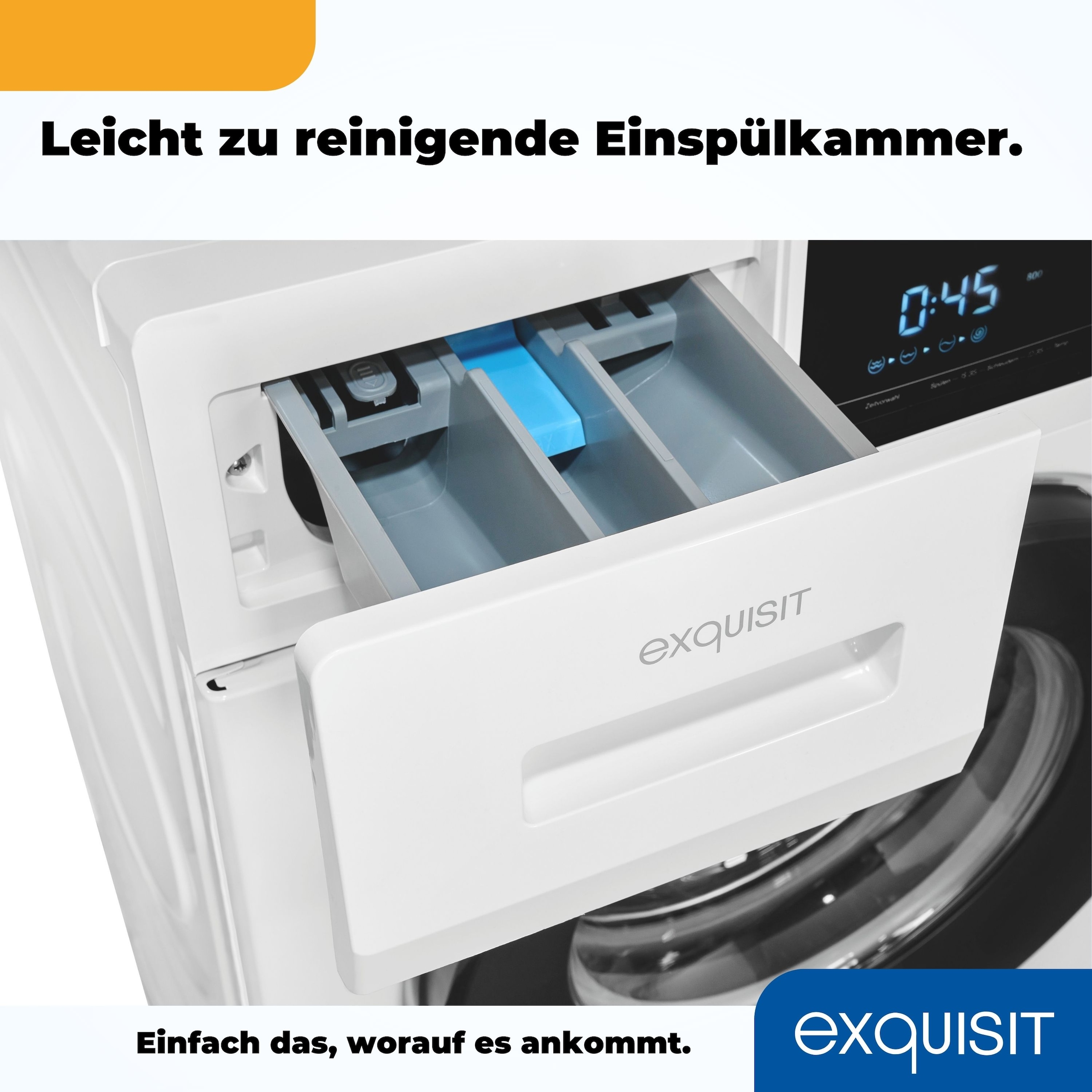 exquisit Waschmaschine »WA9214-340A«, 9 kg, 1400 U/min, Aquastop-Schlauch
