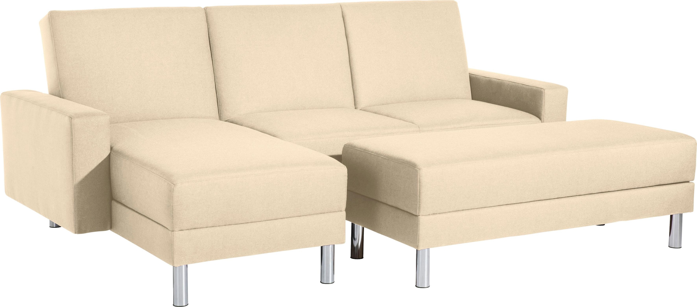 Max Winzer® Schlafsofa »Just Fresh«, mit Rückenverstellung, inklusive Stauraumhocker