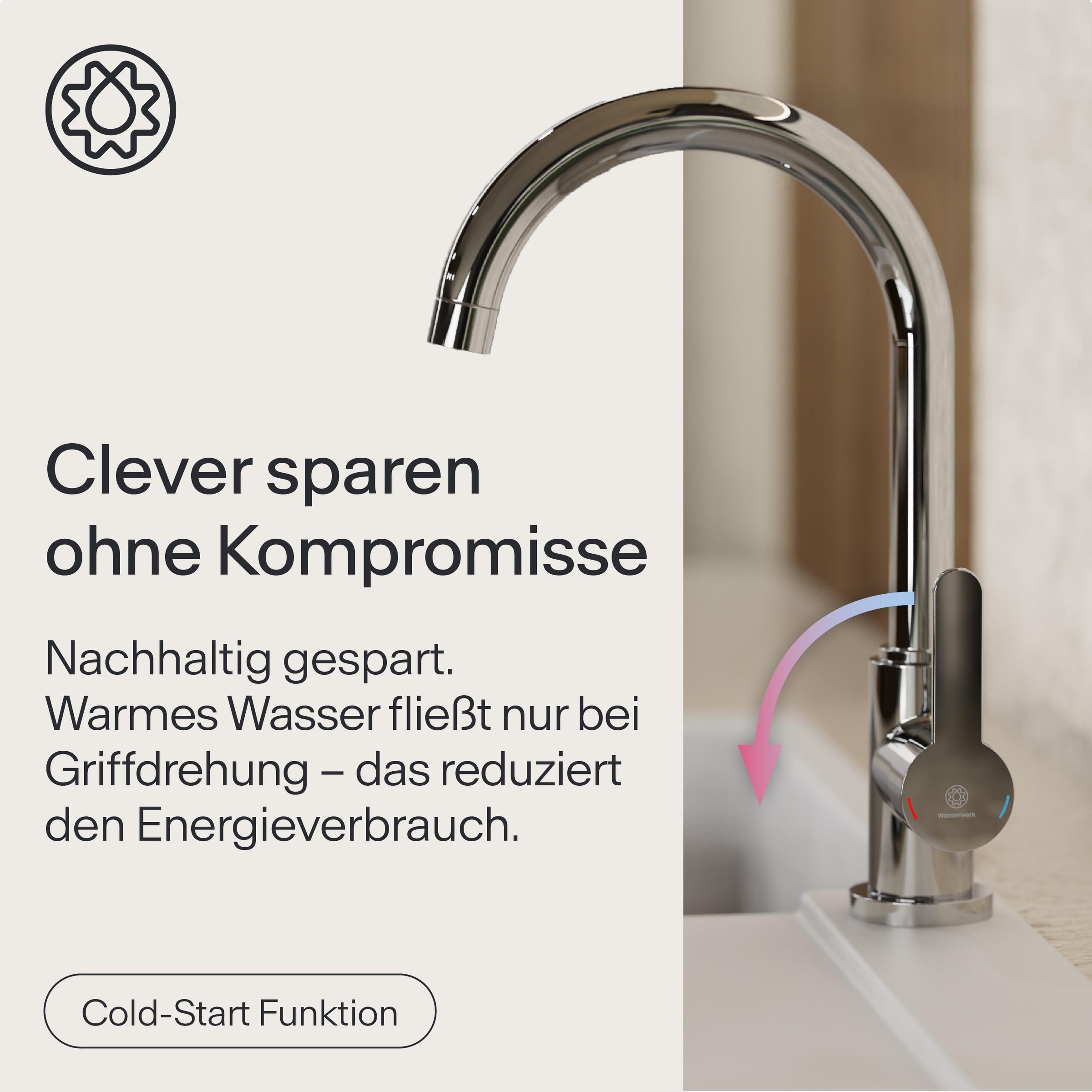 WASSERWERK Spültischarmatur »WK 5, Wasserhahn, Küche, Einhebelmischer«