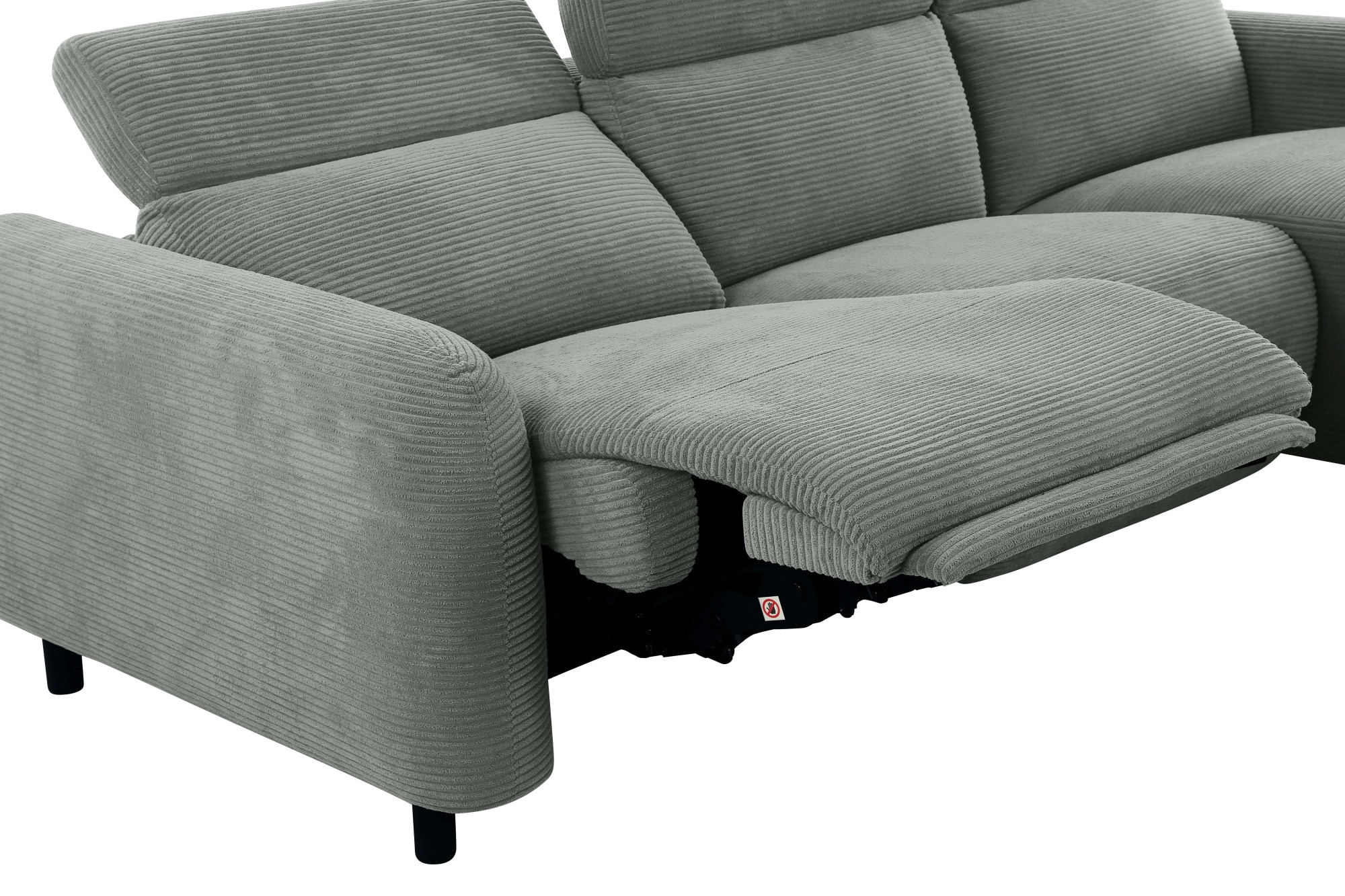 Home affaire Ecksofa »SKAANE in Cord, L-Form, 274 cm, manuelle u. elektrische Funktion,«, Kopfteilverstellung, Relax-und Liegefunktion, Federkernpolsterung