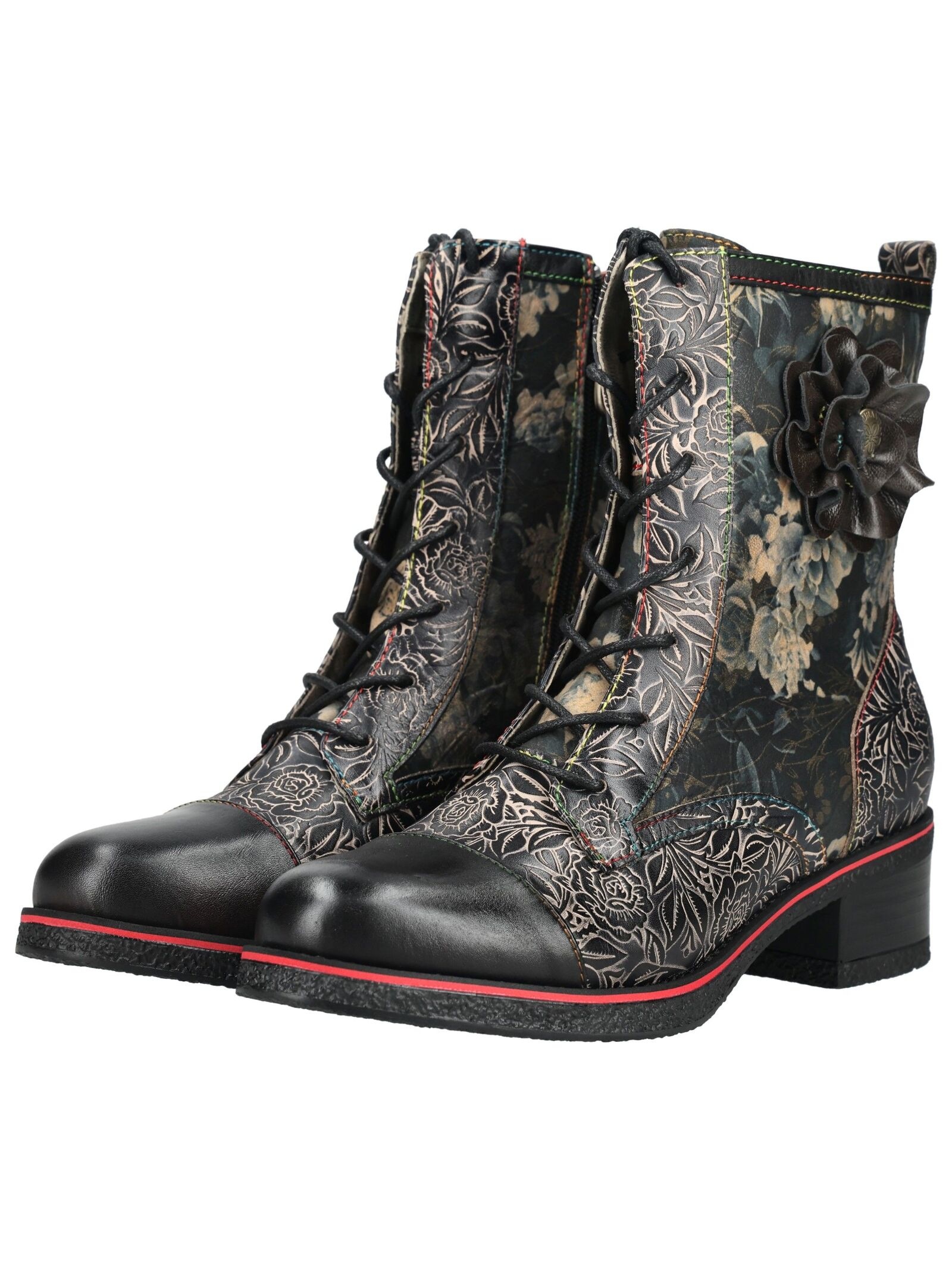 LAURA VITA Schnürstiefelette »LAURA VITA Stiefelette Leder/Textil«