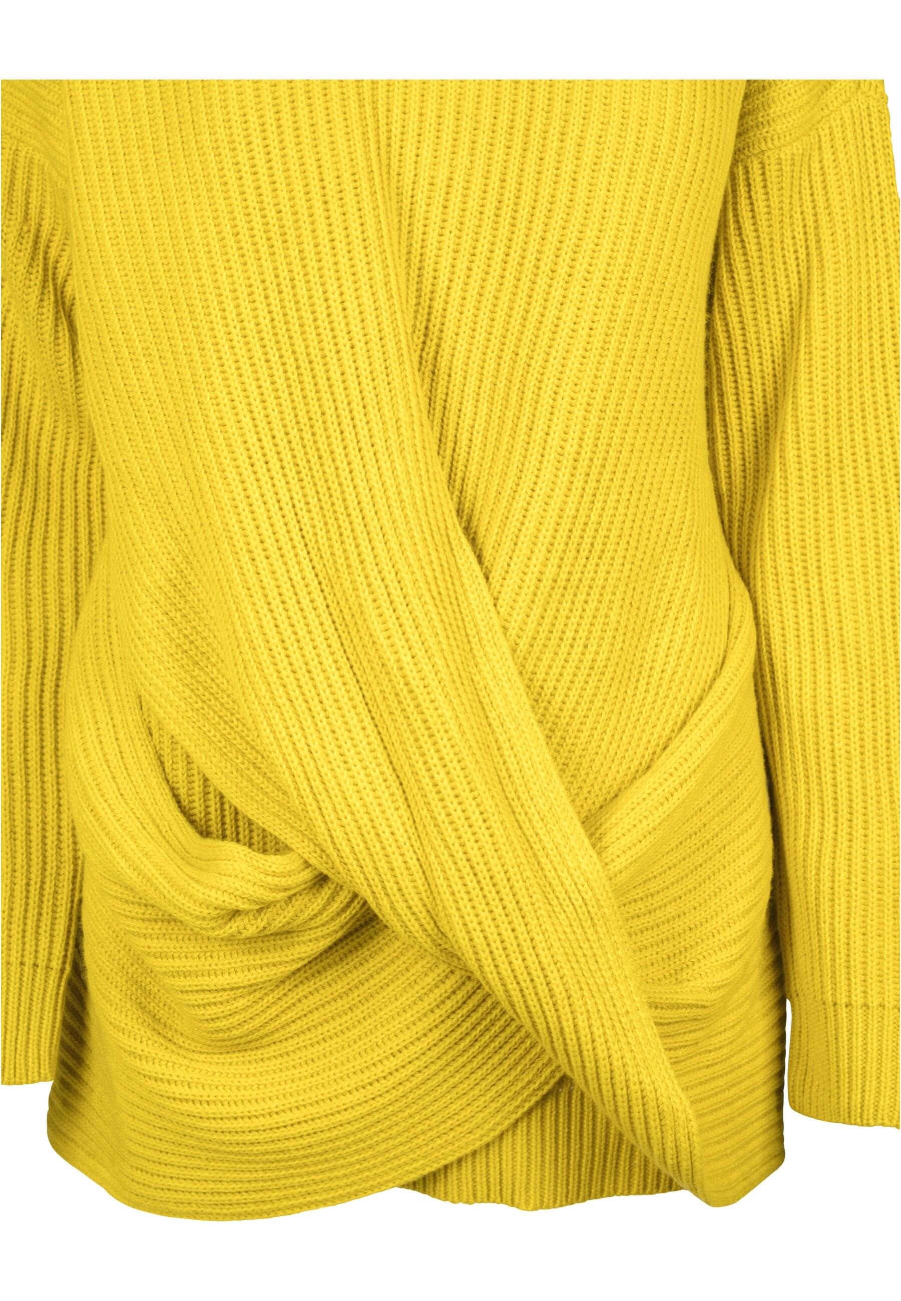 URBAN CLASSICS Rundhalspullover »Urban Classics Damen Ladies Wrapped Sweater«, (1 tlg.)
