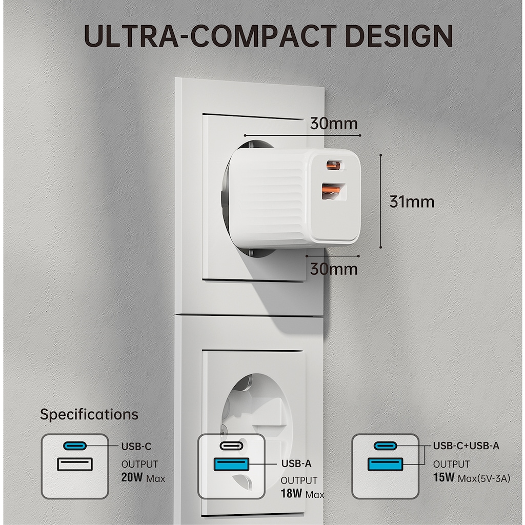 4smarts USB-Ladegerät »VoltPlug Duos Mini«