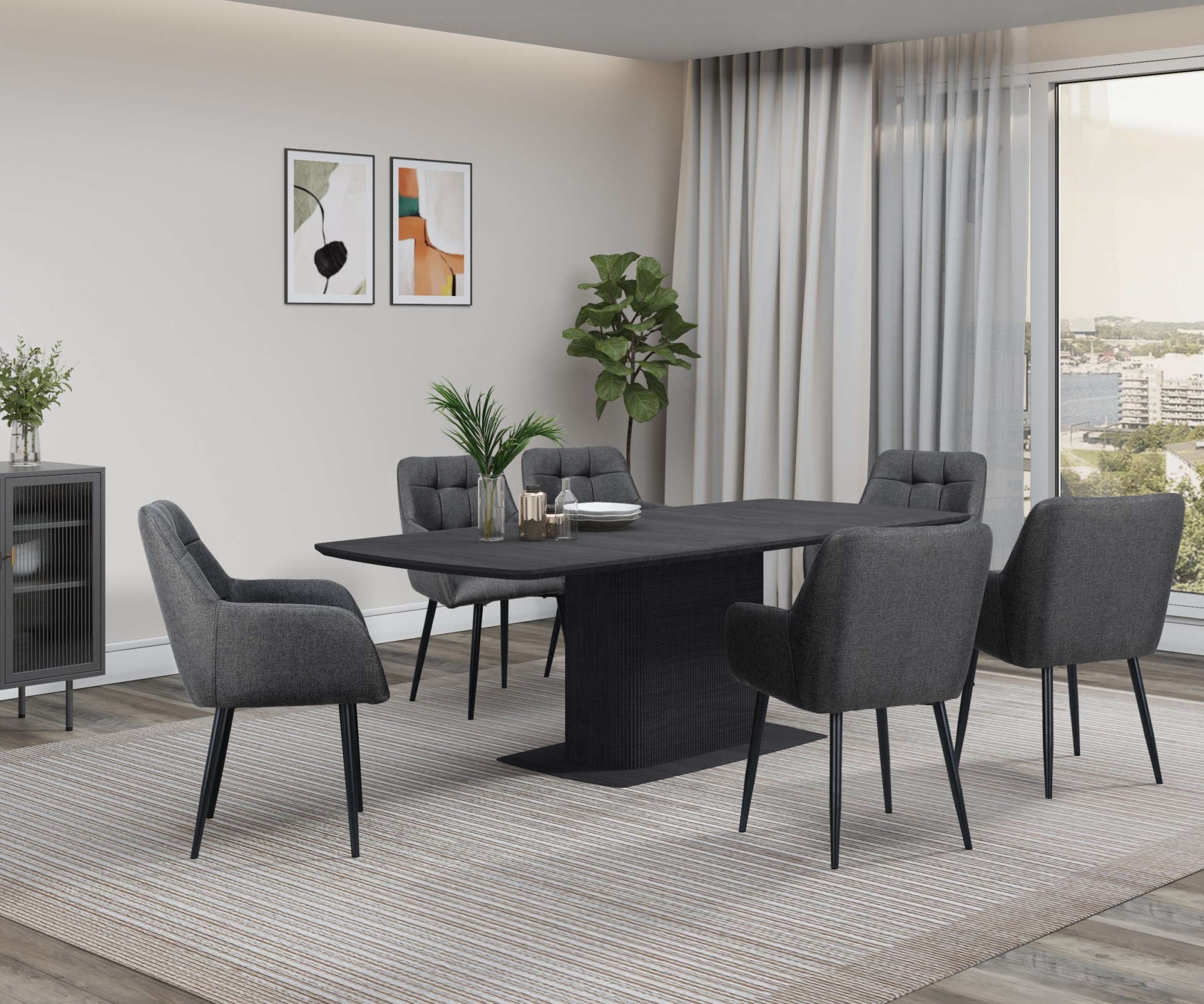 OTTO home Esszimmerstuhl »Bostony« () 2 Stk.gepolsterte Rückenlehne, Armlehne und Sitzfläche, Sitzhöhe 49 cm