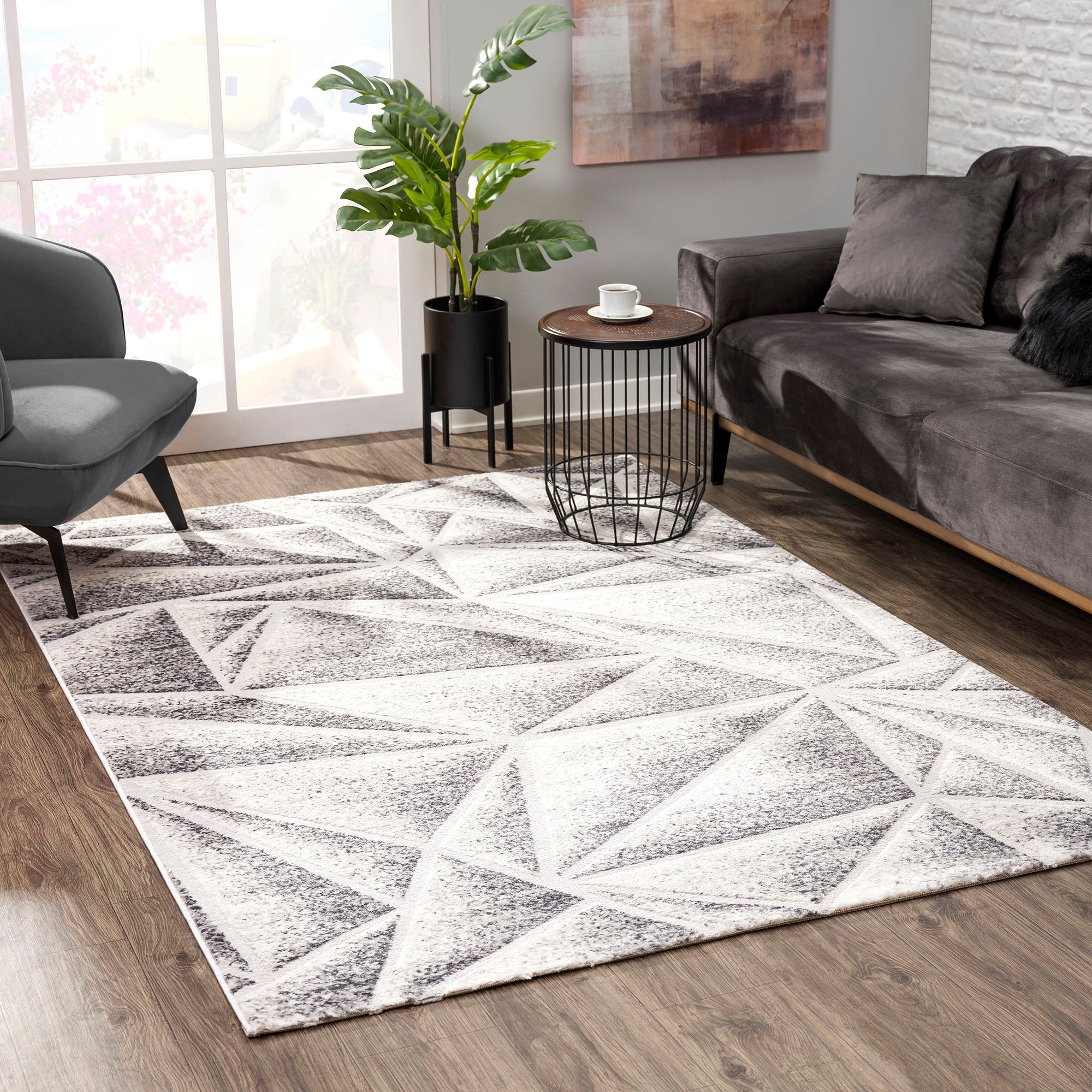 Sanat Teppich »Evra 7004«, rechteckig, 22 mm Höhe, Wohnzimmer, Kurzflor, modern, Läufer