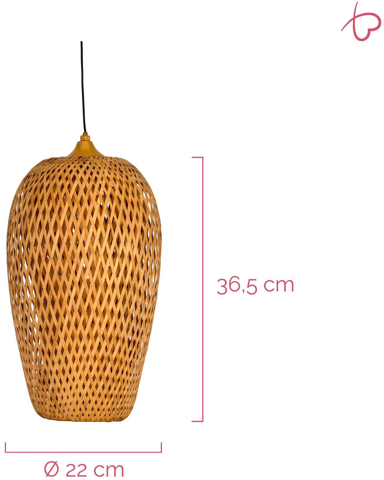 1 Pauleen Bambus Pendelleuchte flammig-flammig, /Rattan/Kunststoff/Metall«, LED Outdoor | BAUR Solarpendel Bliss »Sunshine Solar