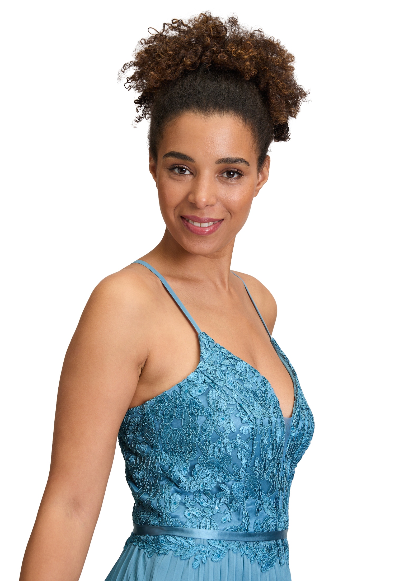 Vera Mont Abendkleid »Vera Mont Abendkleid mit Stickerei«, Plissee