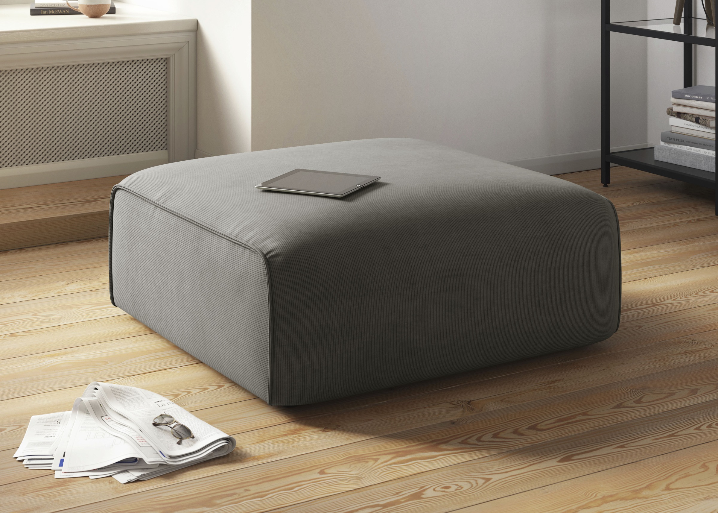 OTTO home Polsterhocker "Merid Sitzhocker, Maße B/T/H: 97/97/43 cm" als Mod günstig online kaufen