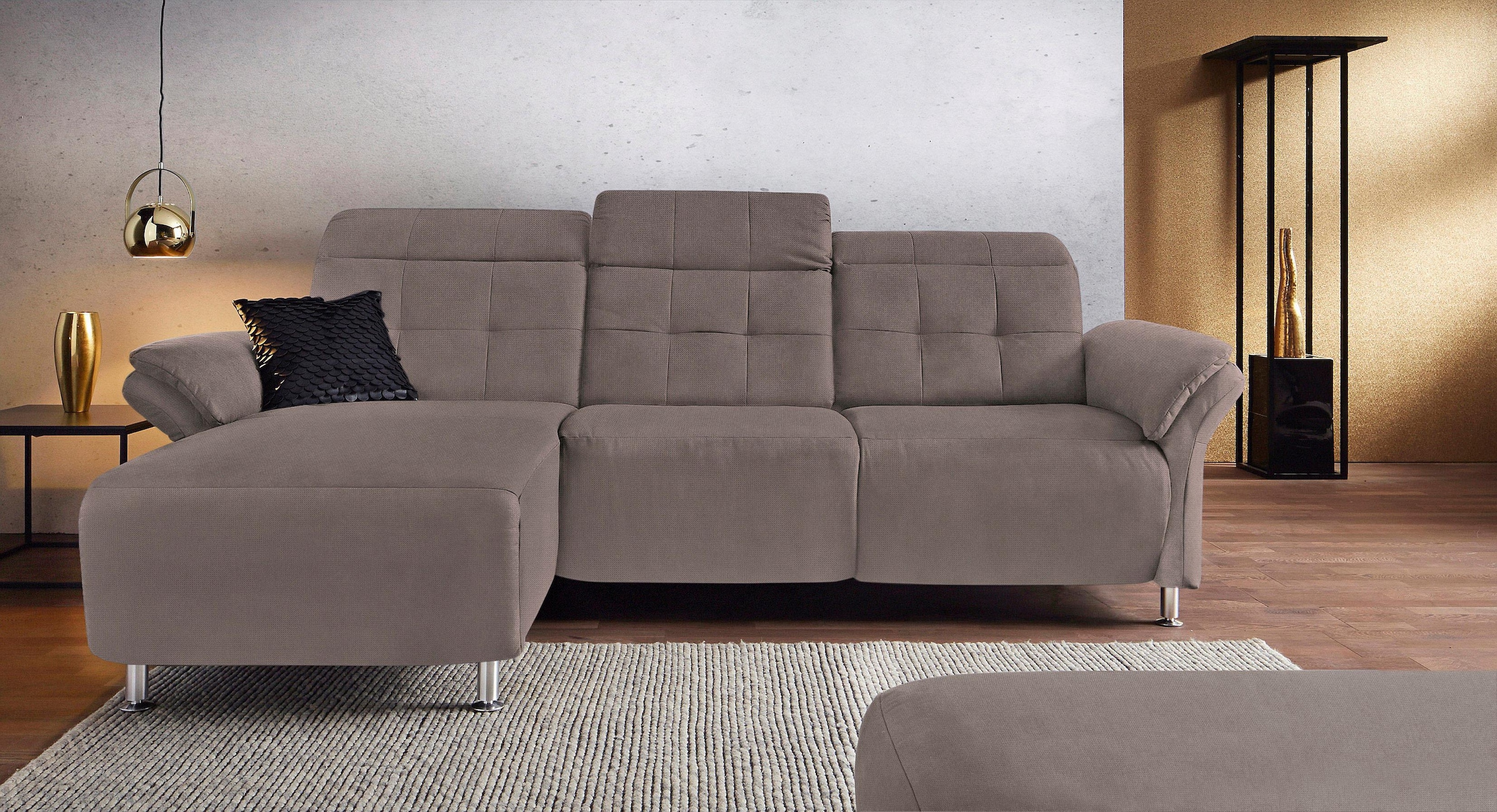 Places of Style Ecksofa "Manhattan L-Form", 2 Sitze mit elektrischer Relaxf günstig online kaufen