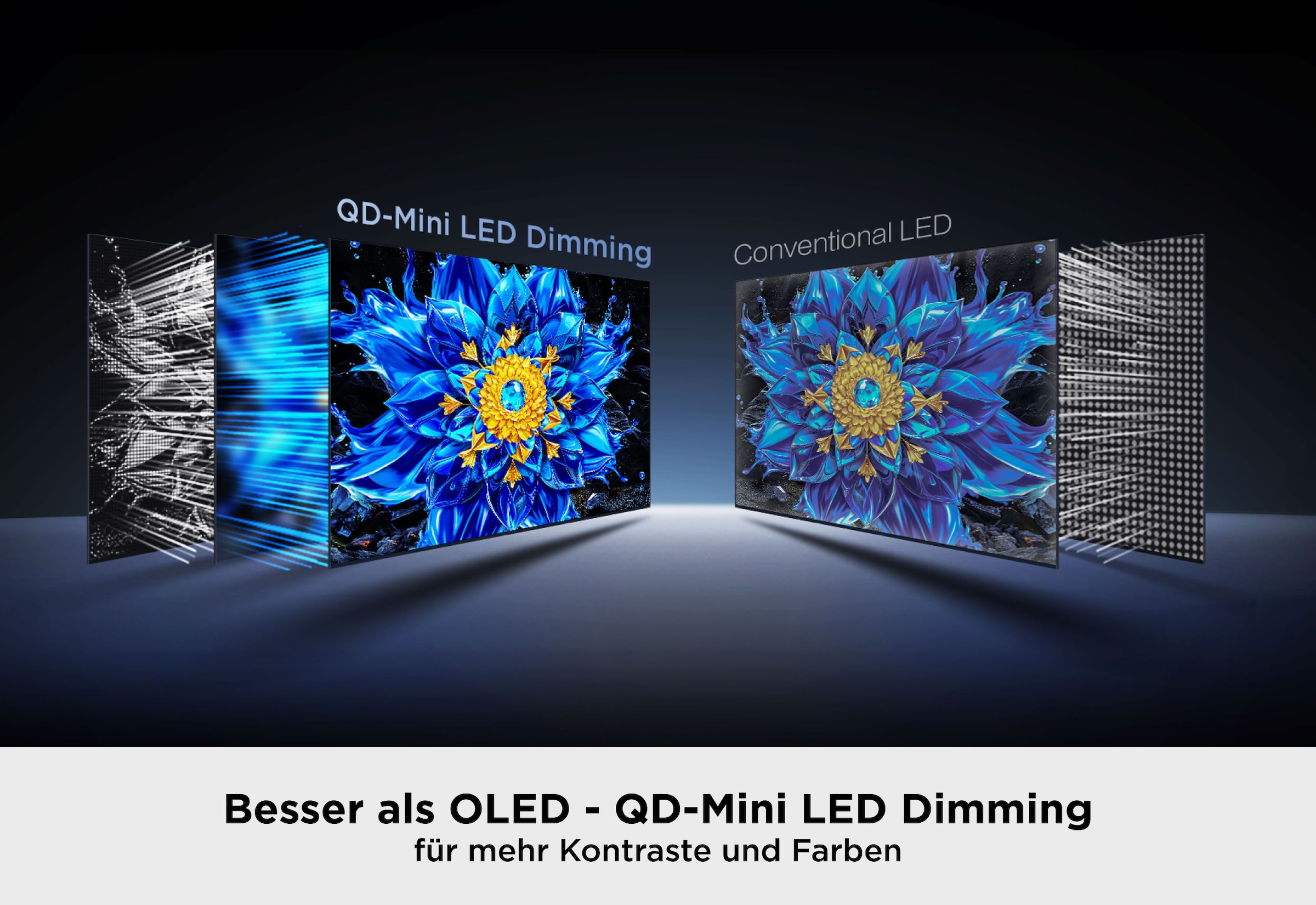 TCL Mini-LED-Fernseher »55T8D« 139 cm/55 ″ Smart-TV QD-Mini LED, AiPQ Pro Prozessor, 144Hz, ONKYO 2.1, Apple AirPlay 2
