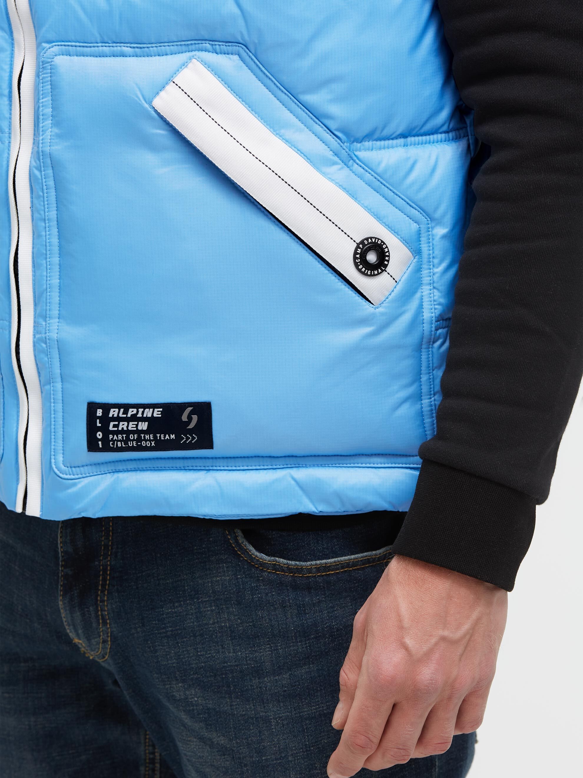 CAMP DAVID Steppweste mit Brusttasche